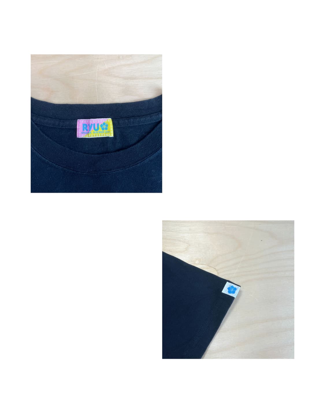 빈티지 블랙 하와이안 플라워 티셔츠 상품이미지4