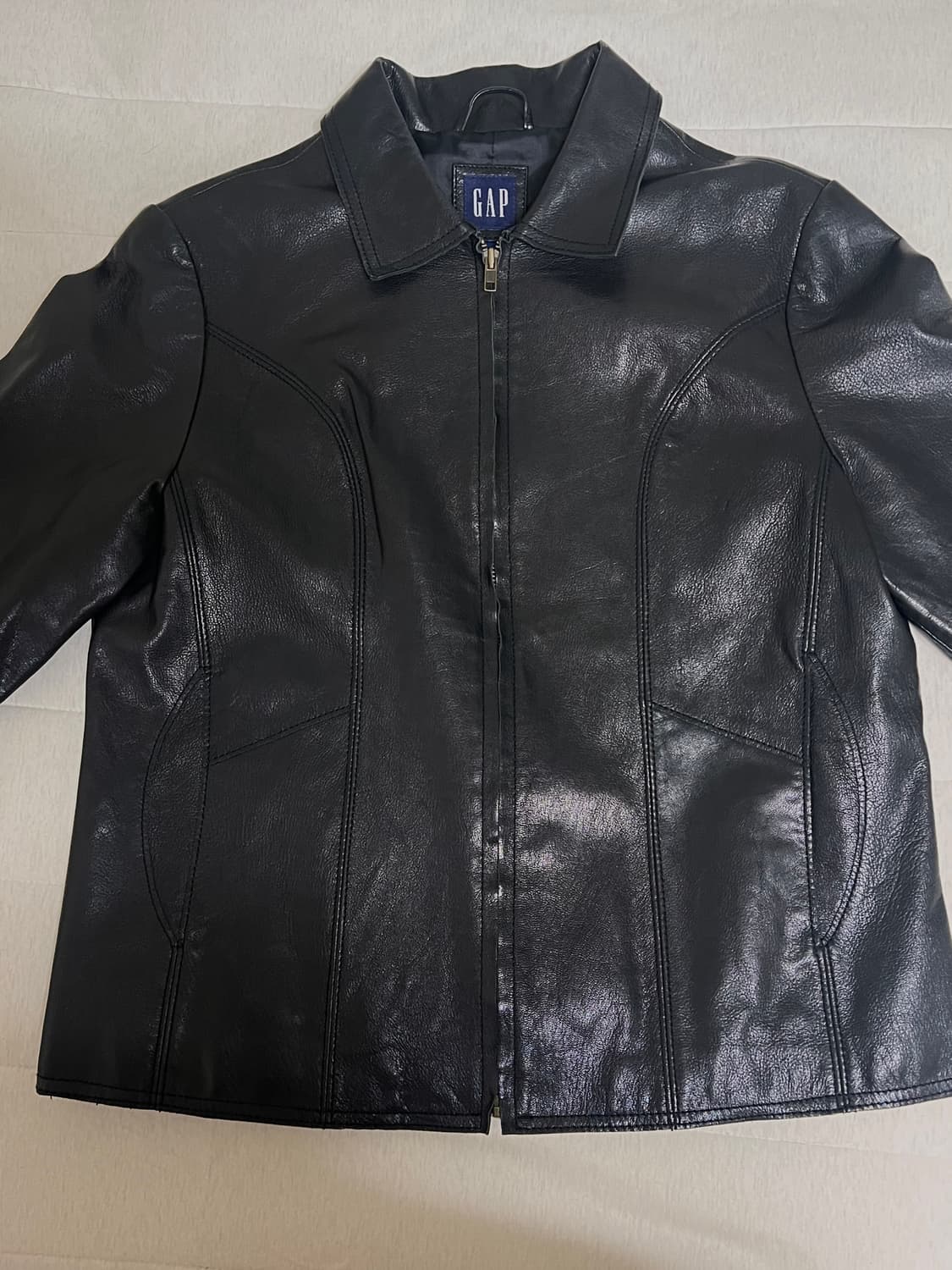 VINTAGE GAP SLIM LEATHER JACKET 상품이미지1