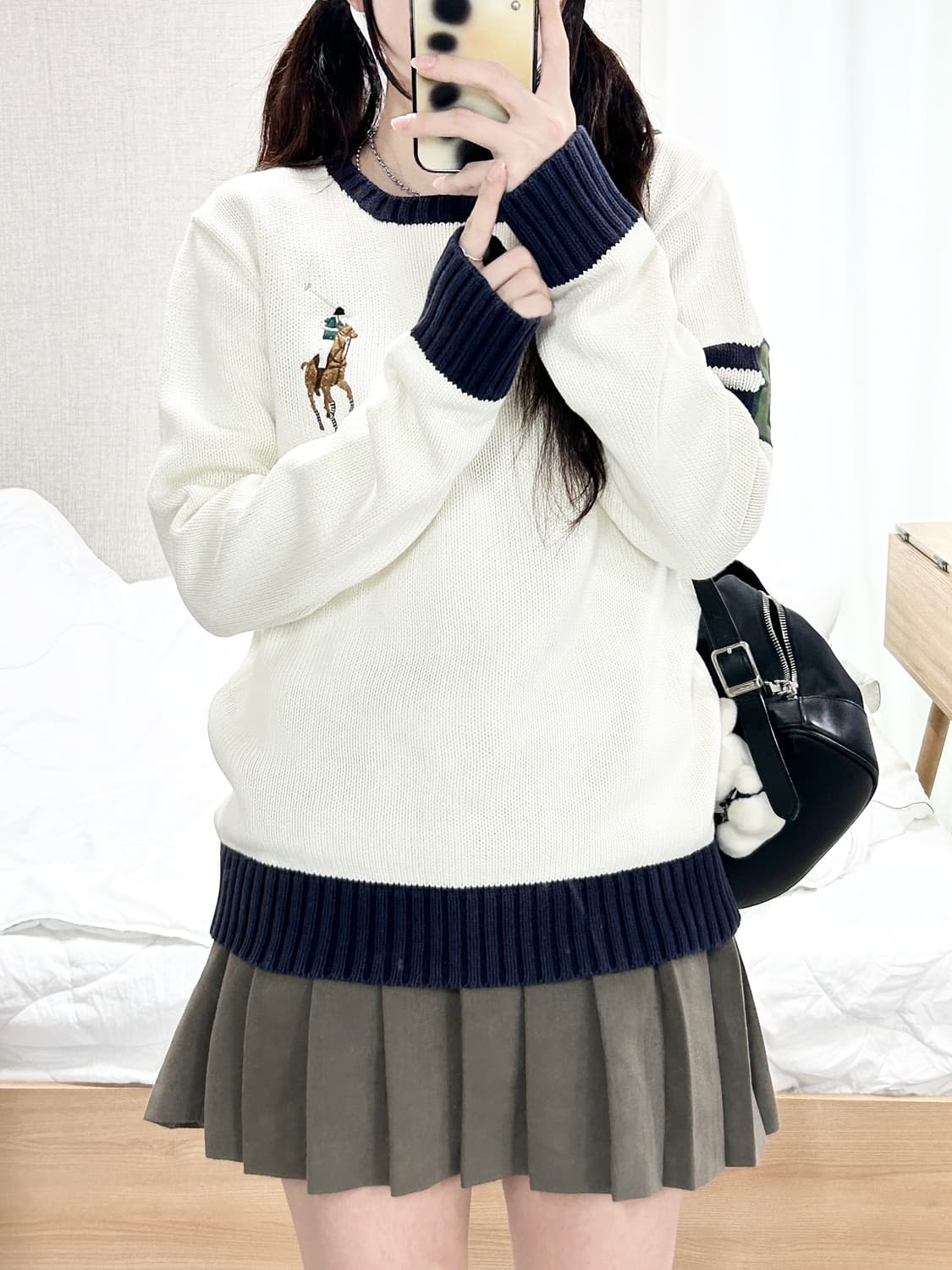 폴로 빅포니 크림 니트 상품이미지5