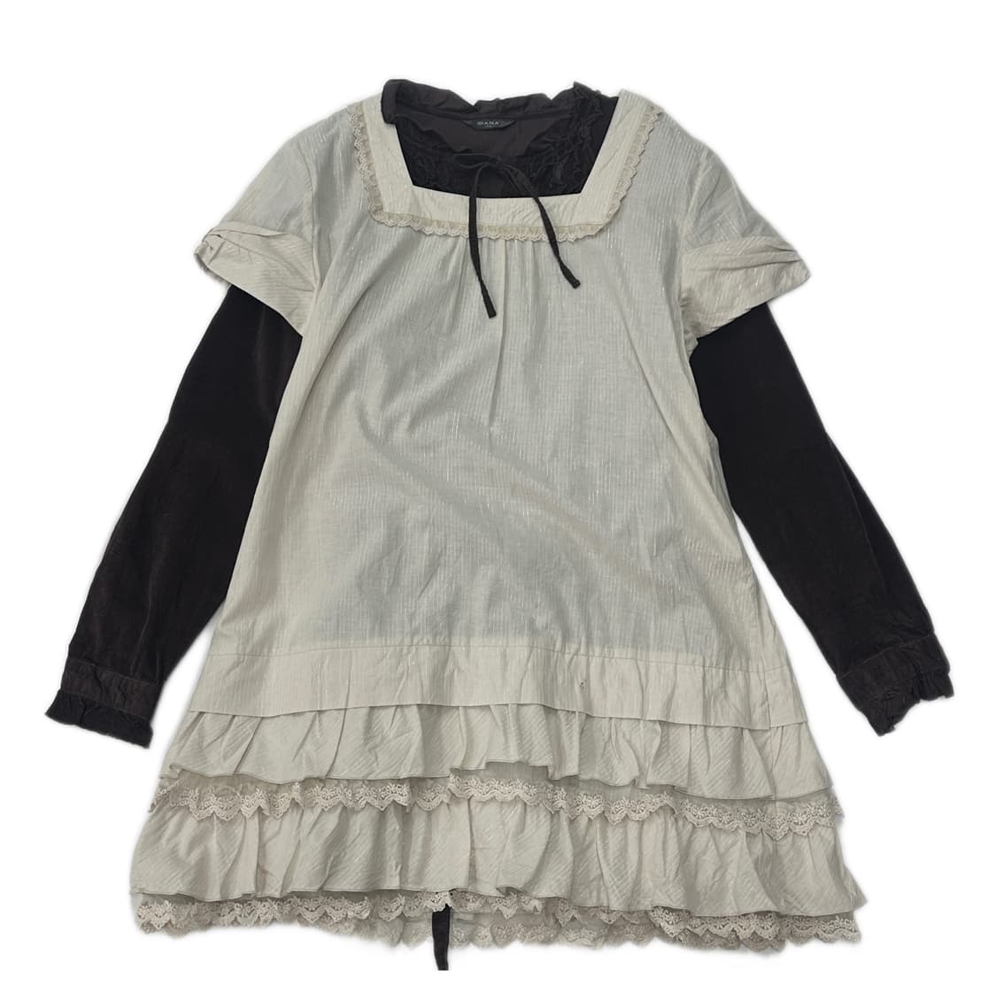 🥞쇼콜라깔 프릴 코디세트🥞 바선생 원피스 스퀘어 라떼갸루 히메 상품이미지2