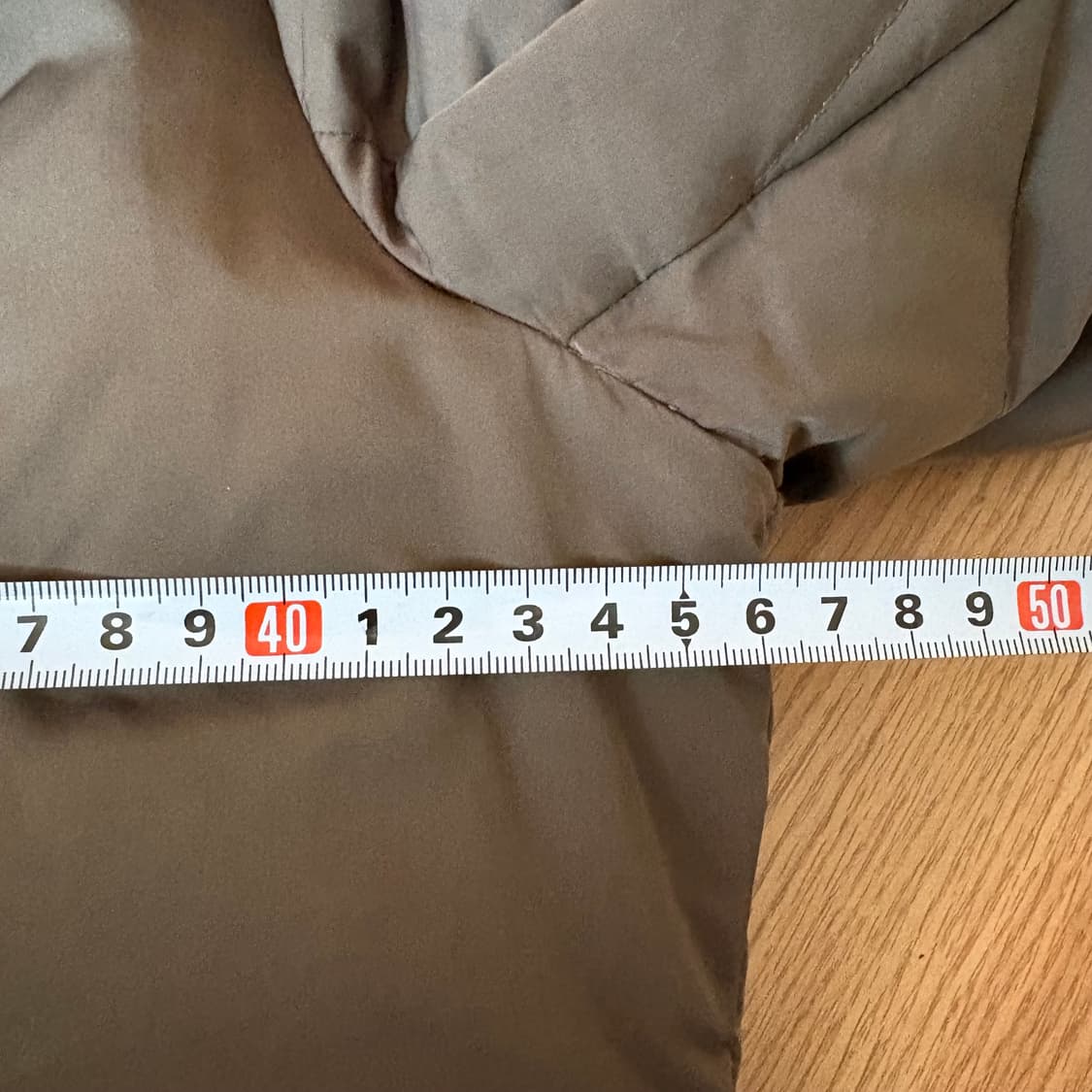 모리스커밍홈 덕다운 롱패딩 M 카키 라쿤털 상품이미지9