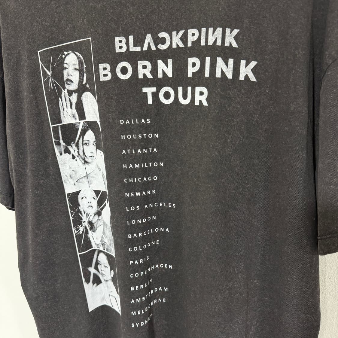 [M] 블랙핑크 BORN PINK 월드투어 티셔츠 상품이미지4