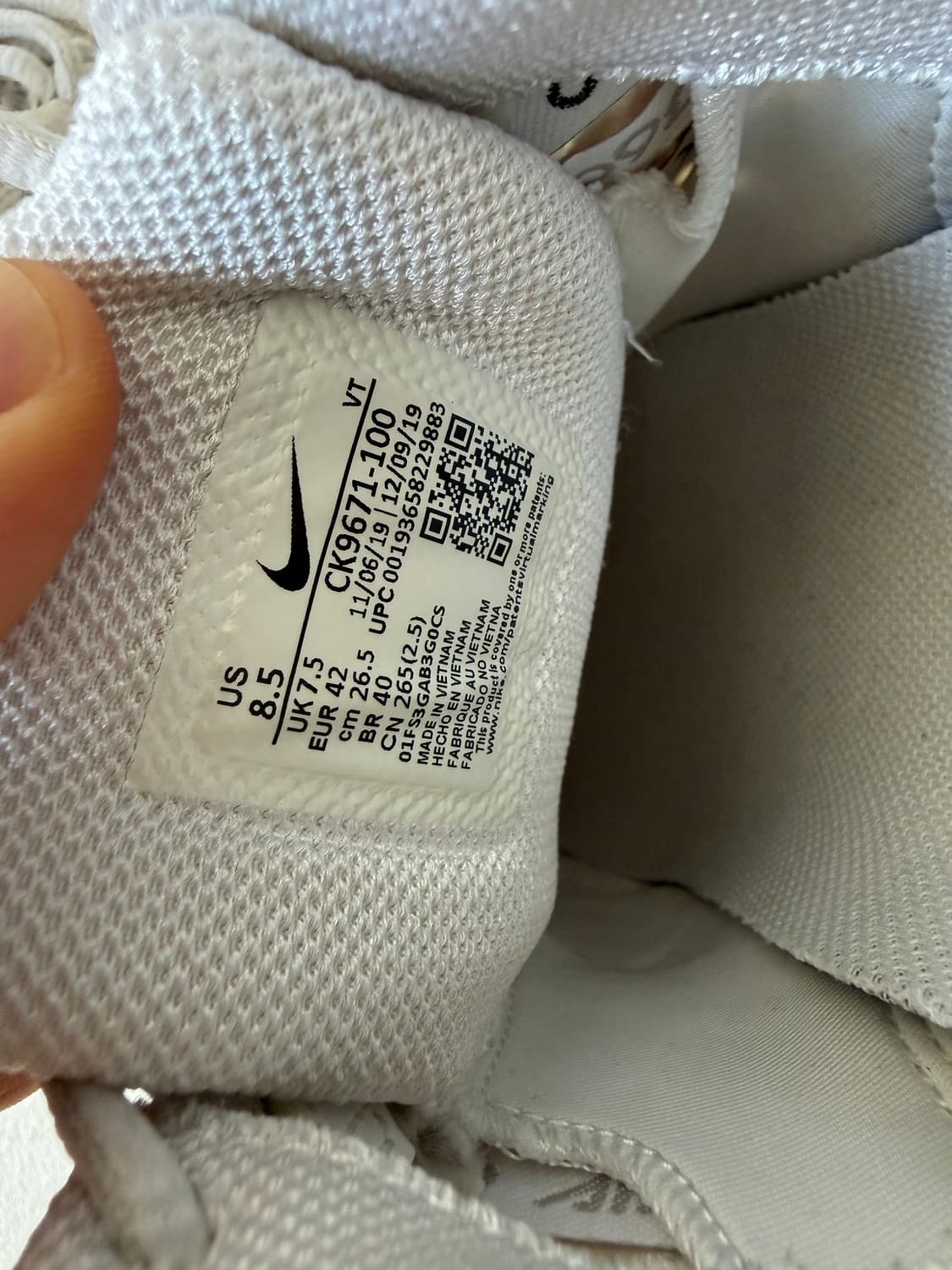 [265]나이키(NIKE) 베이퍼맥스 360 화이트 상품이미지9