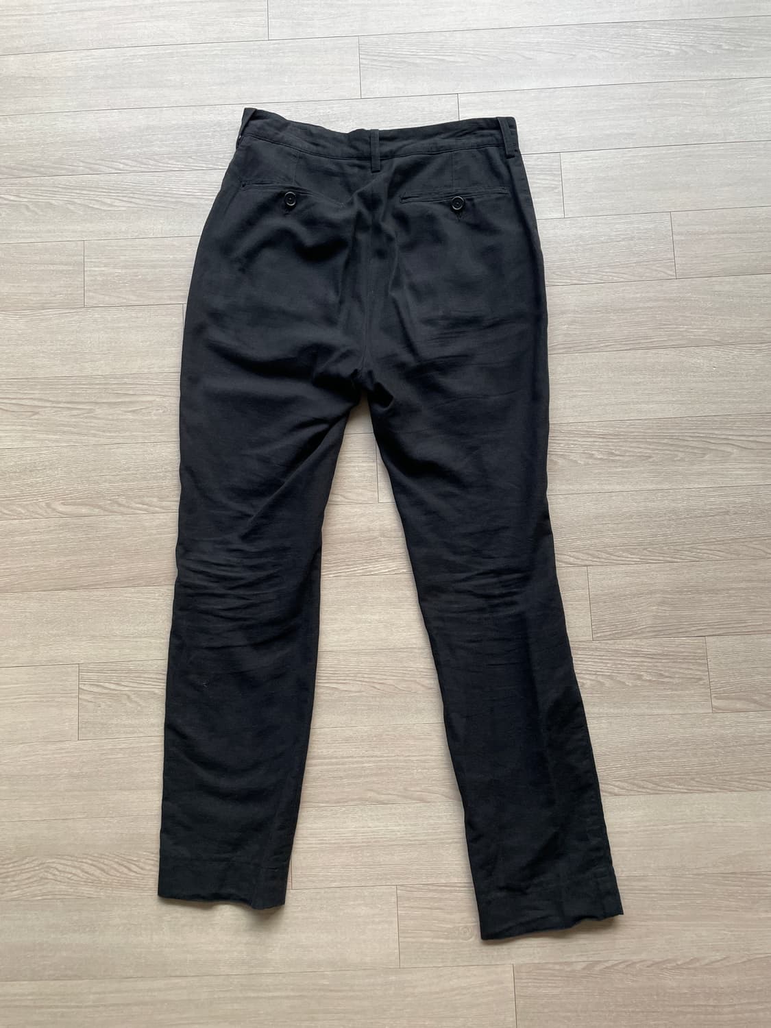 투빌더스하우스 스탠다드 01 린넨 코튼 팬츠 블랙 상품이미지2