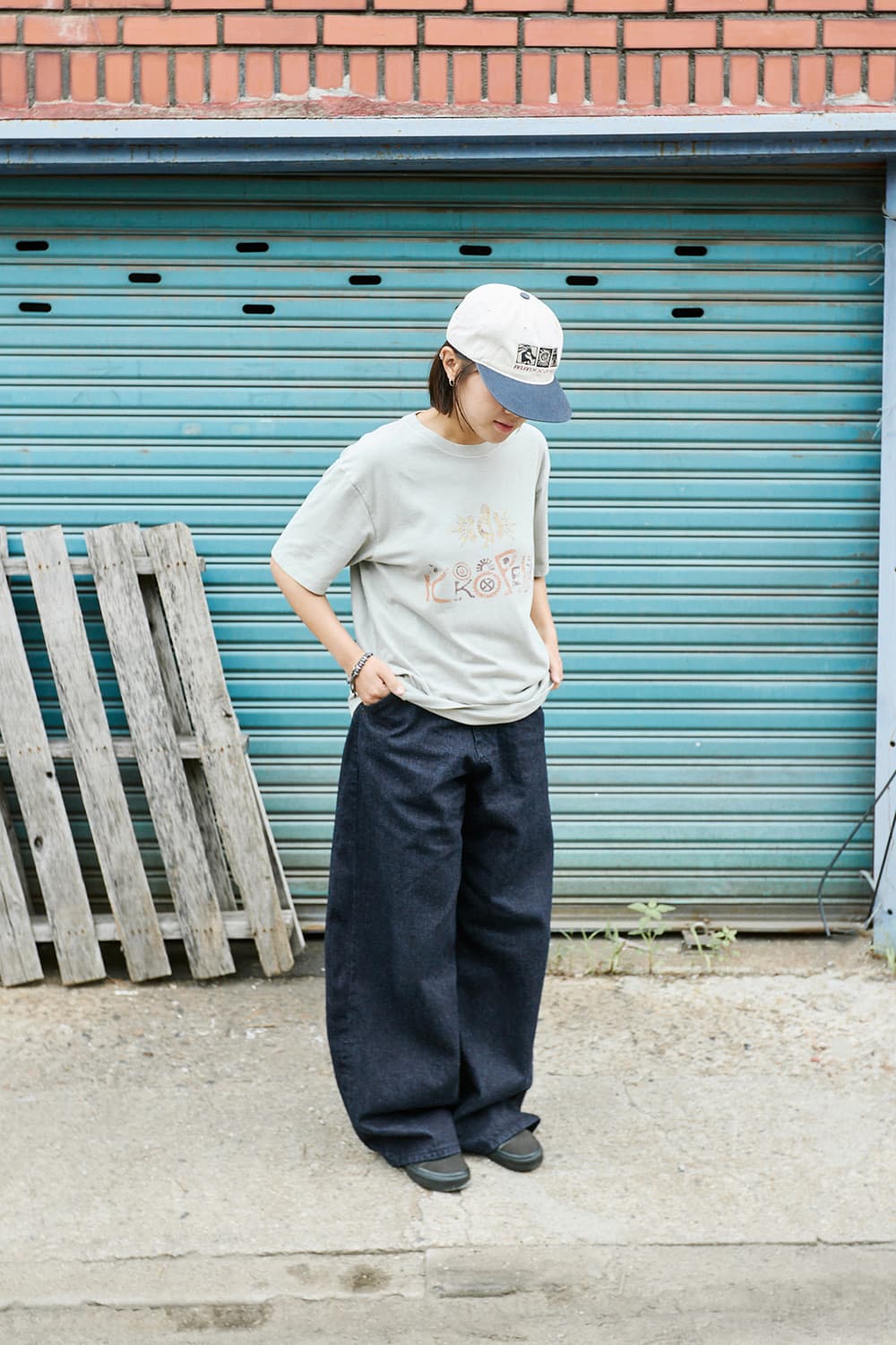 마스컴퍼니x해칭룸 코코펠리 볼캡 (크림/네이비) 상품이미지2