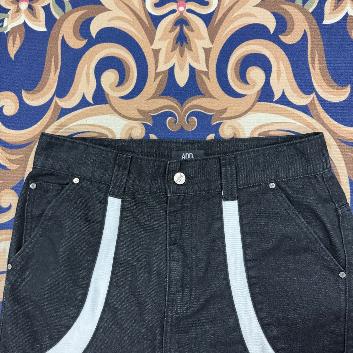 (M)애드 ADD 와이드 흑청데님팬츠 상품이미지3