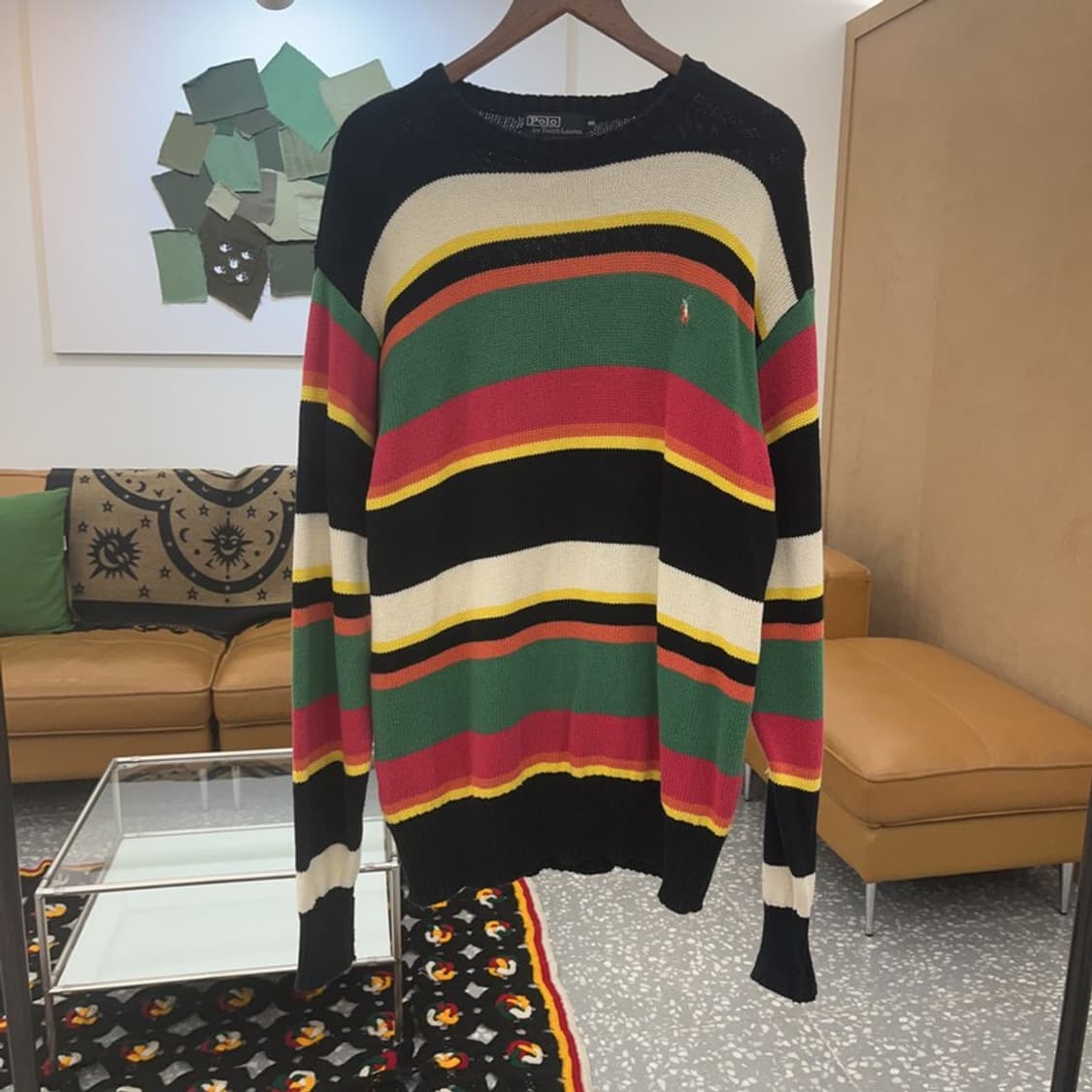 폴로 랄프로렌 90's Y2K 희귀 레트로 배색 니트 105 C07358 상품이미지3
