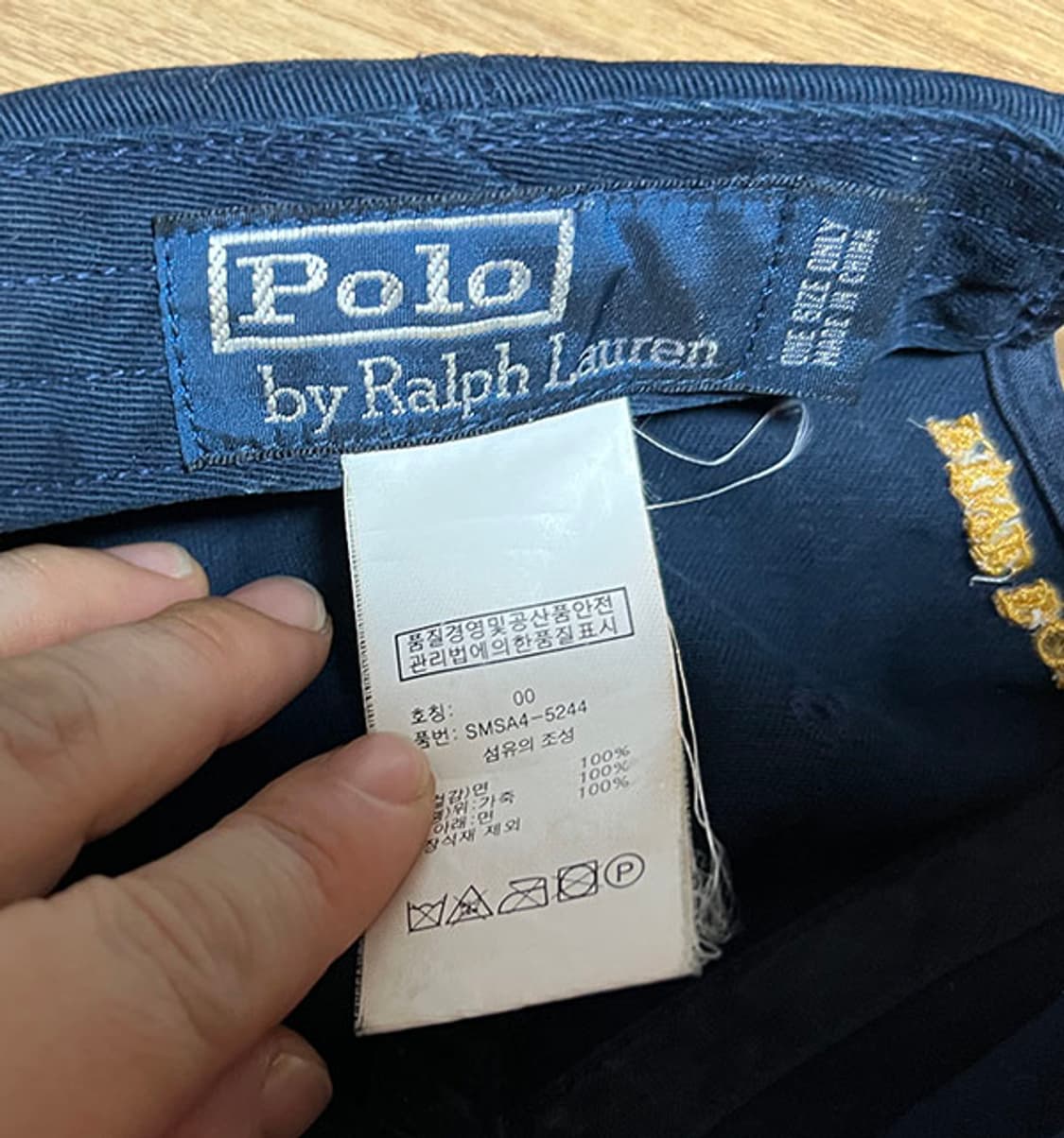 POLO 폴로 블리커 헌팅클럽 자수 레더브림 가죽챙 볼캡 네이비 프리 상품이미지4