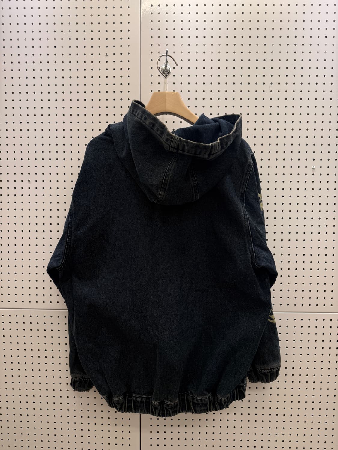 레터링 데님 후드 자켓 U462 상품이미지3