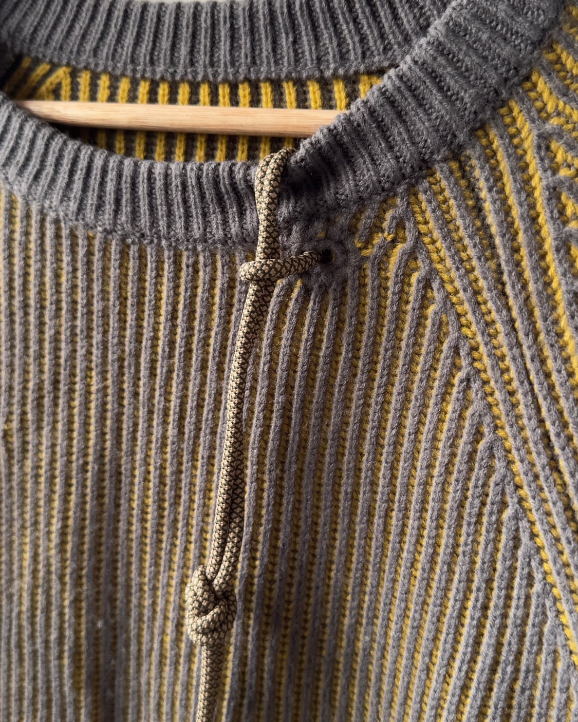 [vtg] stripe neck string knit   상품이미지3