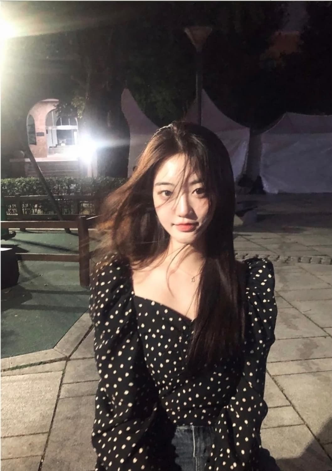 제니오 도트 블라우스 상품이미지1