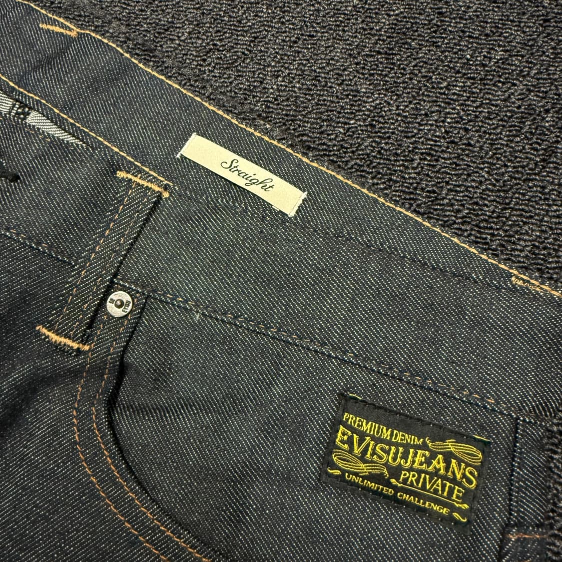 에비수 백 빅로고 데님 팬츠  상품이미지9