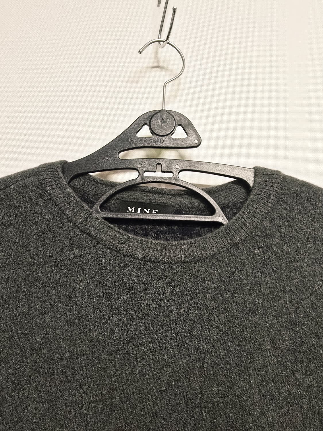 MINE 회색 소매플레어 니트 양모앙고라혼방 상품이미지2