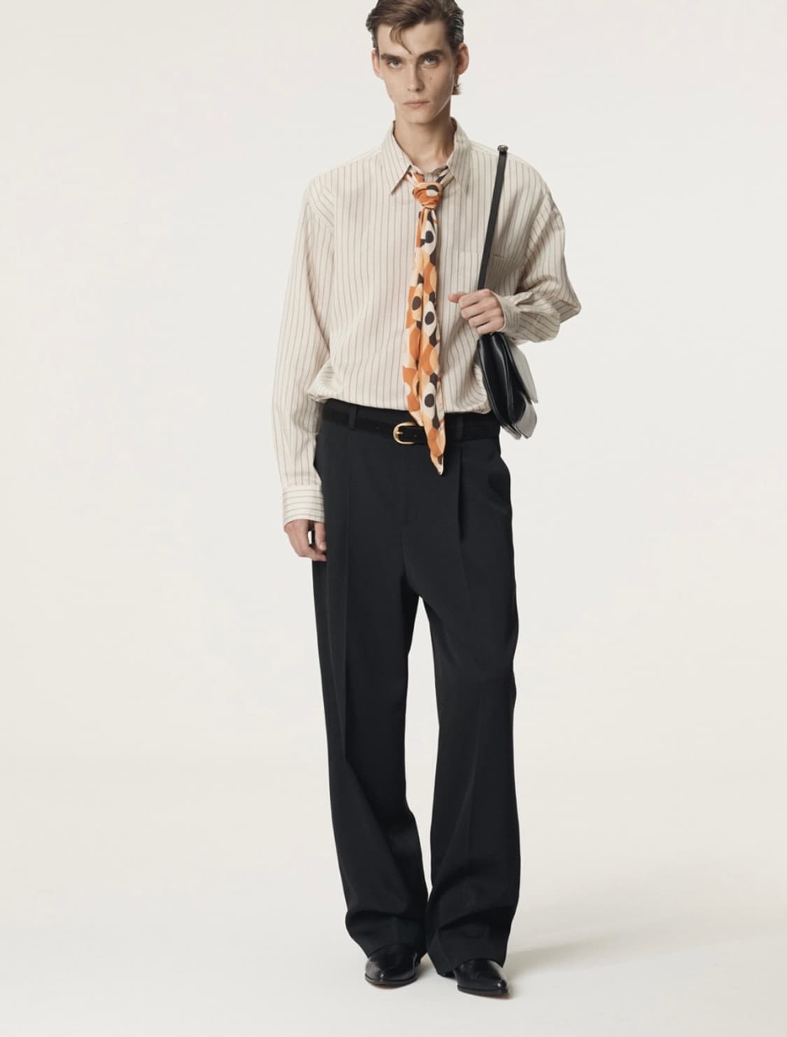 렉토 25FW 레아 스트라이프 셔츠 M 상품이미지1