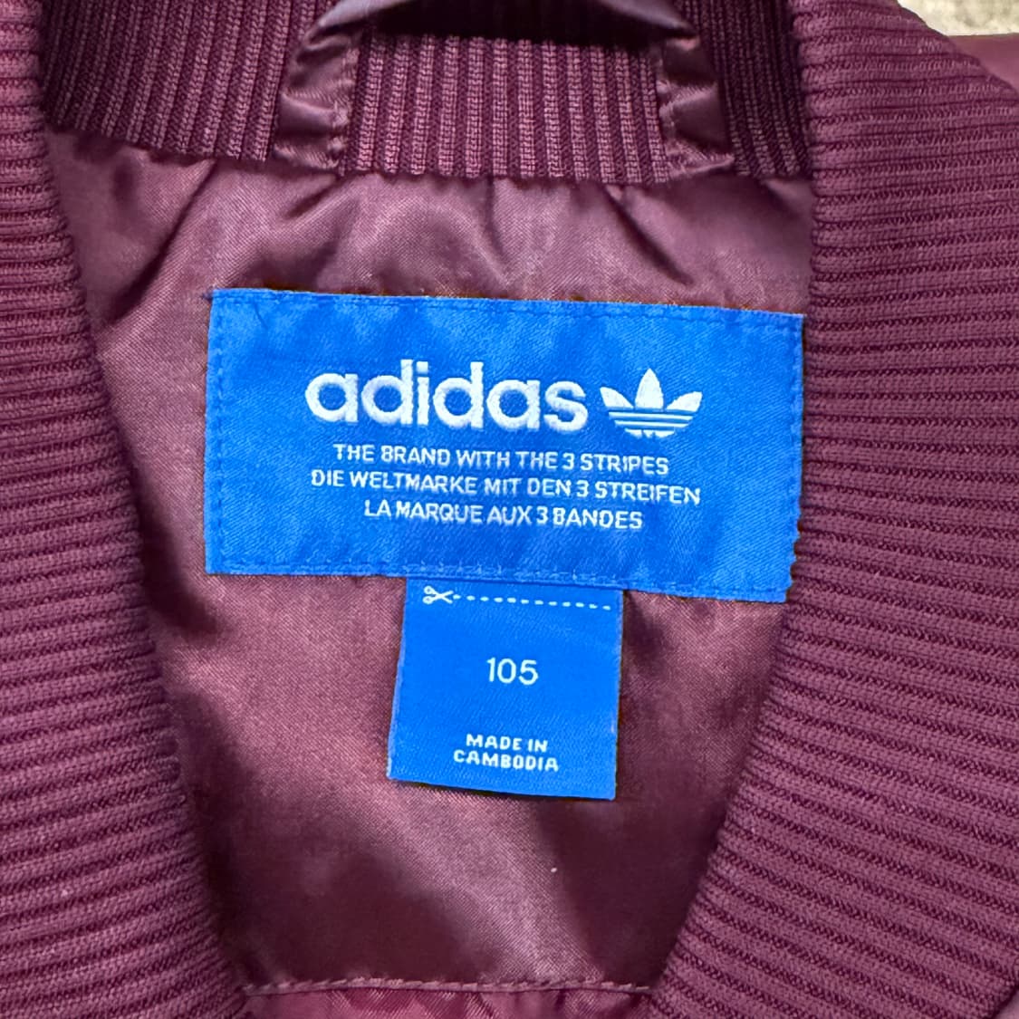 아디다스 버건디 퀄팅 패딩 105 상품이미지5