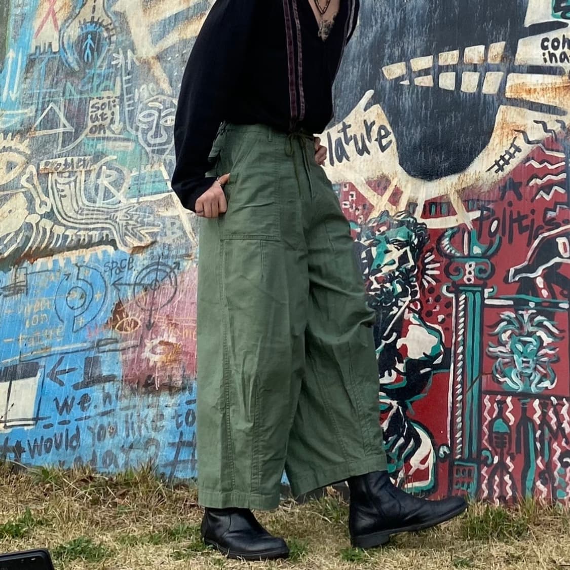 Needles HD pants Khaki 상품이미지3
