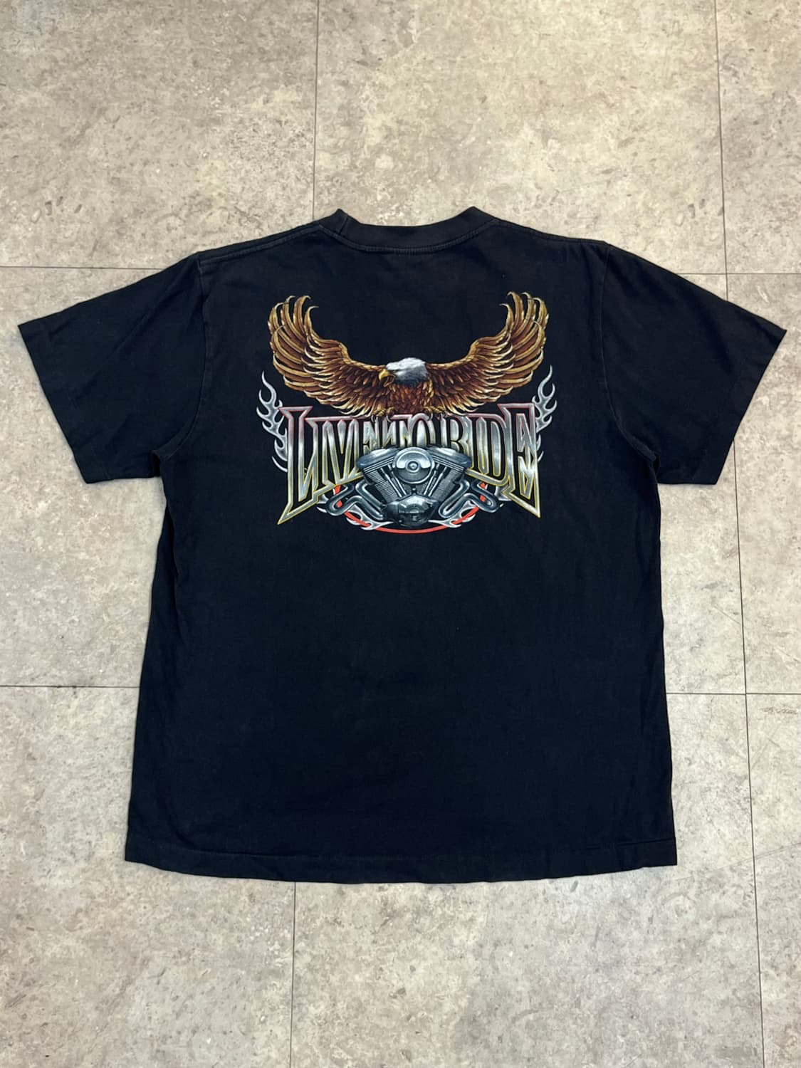 락이글 프린팅 반팔티 블랙 L #csz3965 상품이미지8