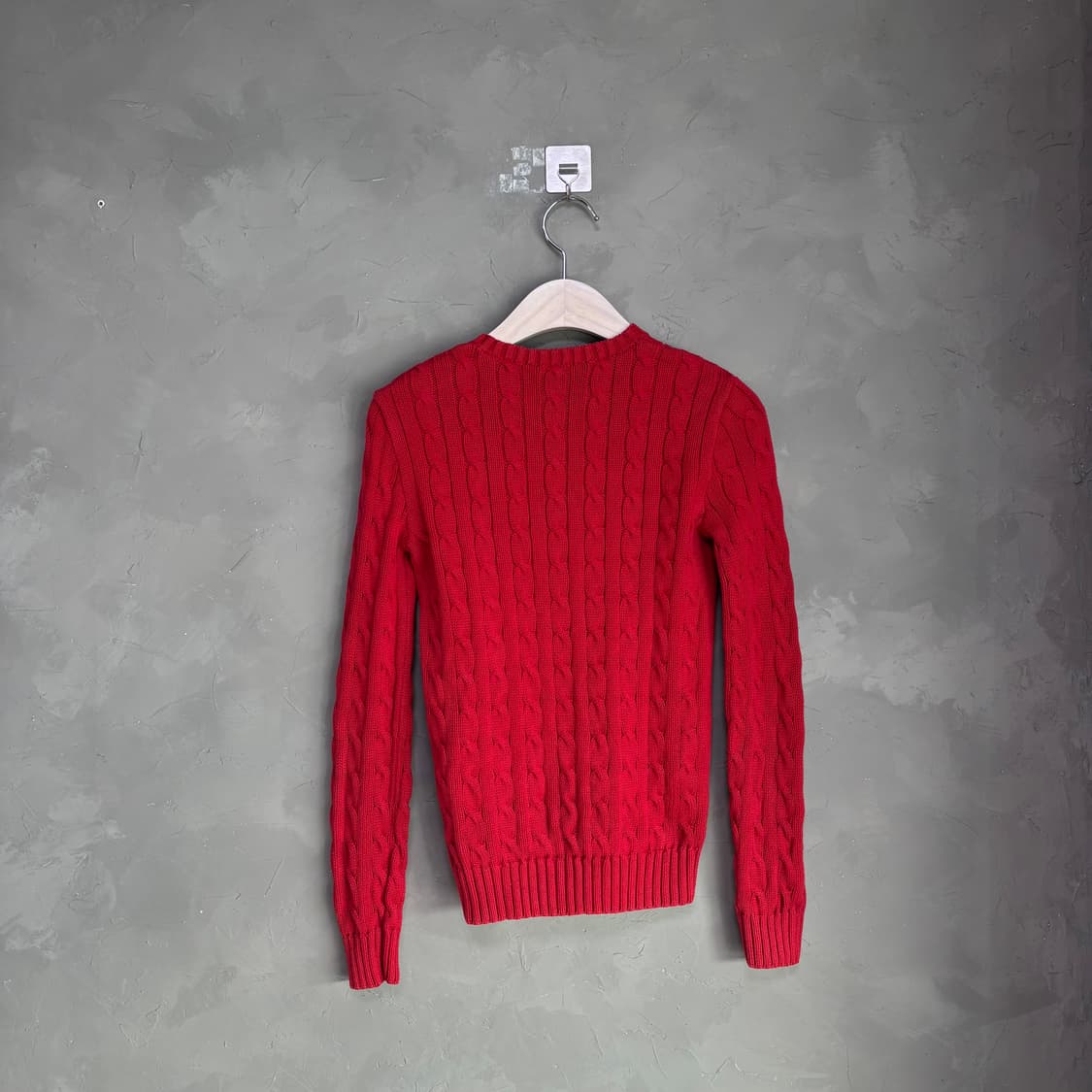 폴로 랄프로렌 꽈배기 니트 빨강 상품이미지4