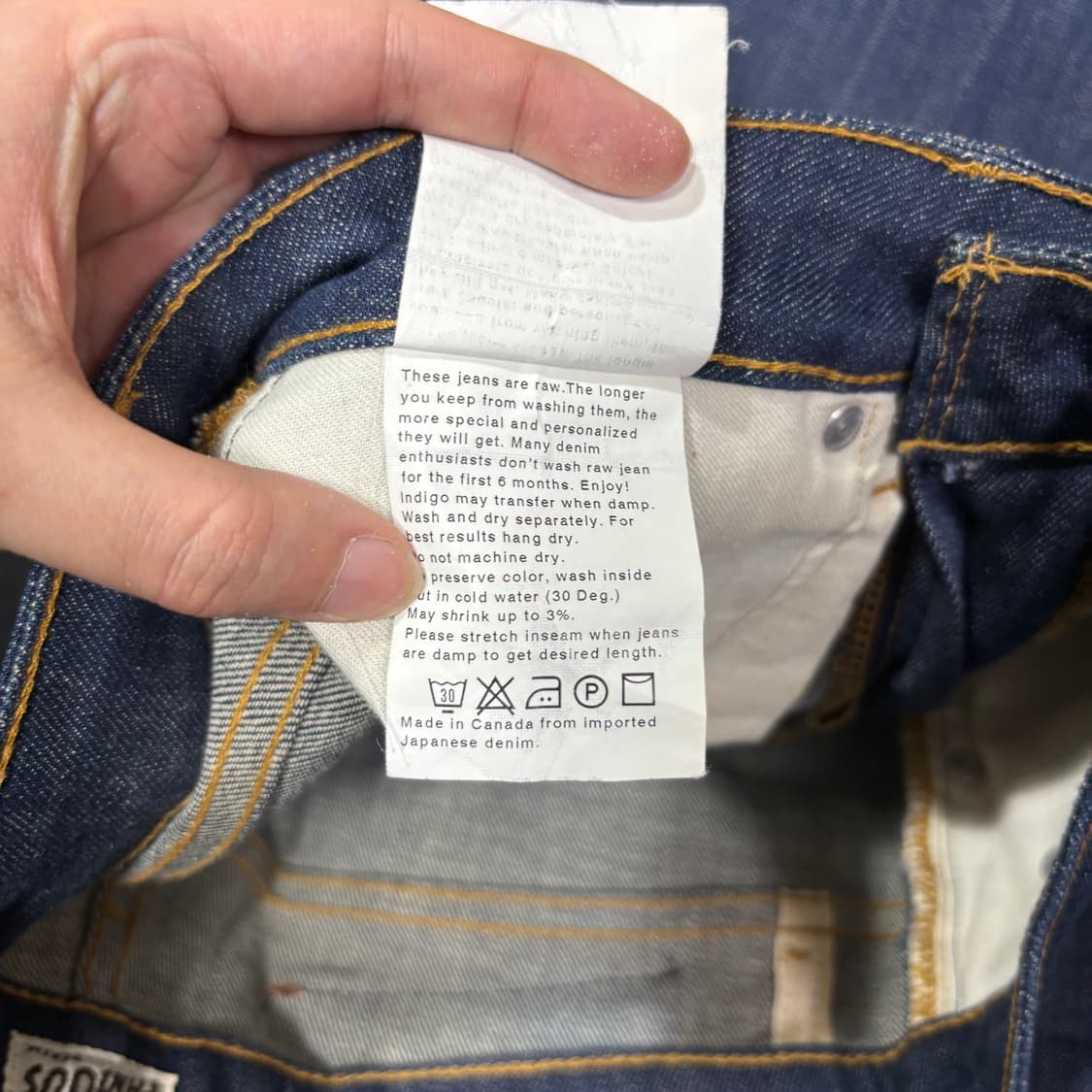 28 네이키드앤페이머스 생지 데님팬츠 상품이미지6