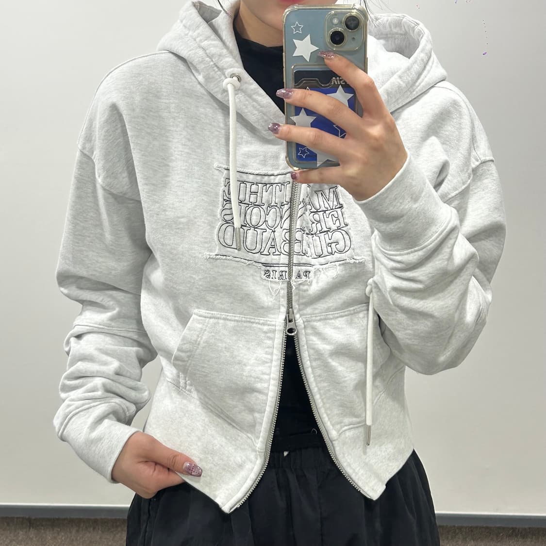 마리떼 프랑소와저버 크롭2-way 멜란지 후드집업 상품이미지1