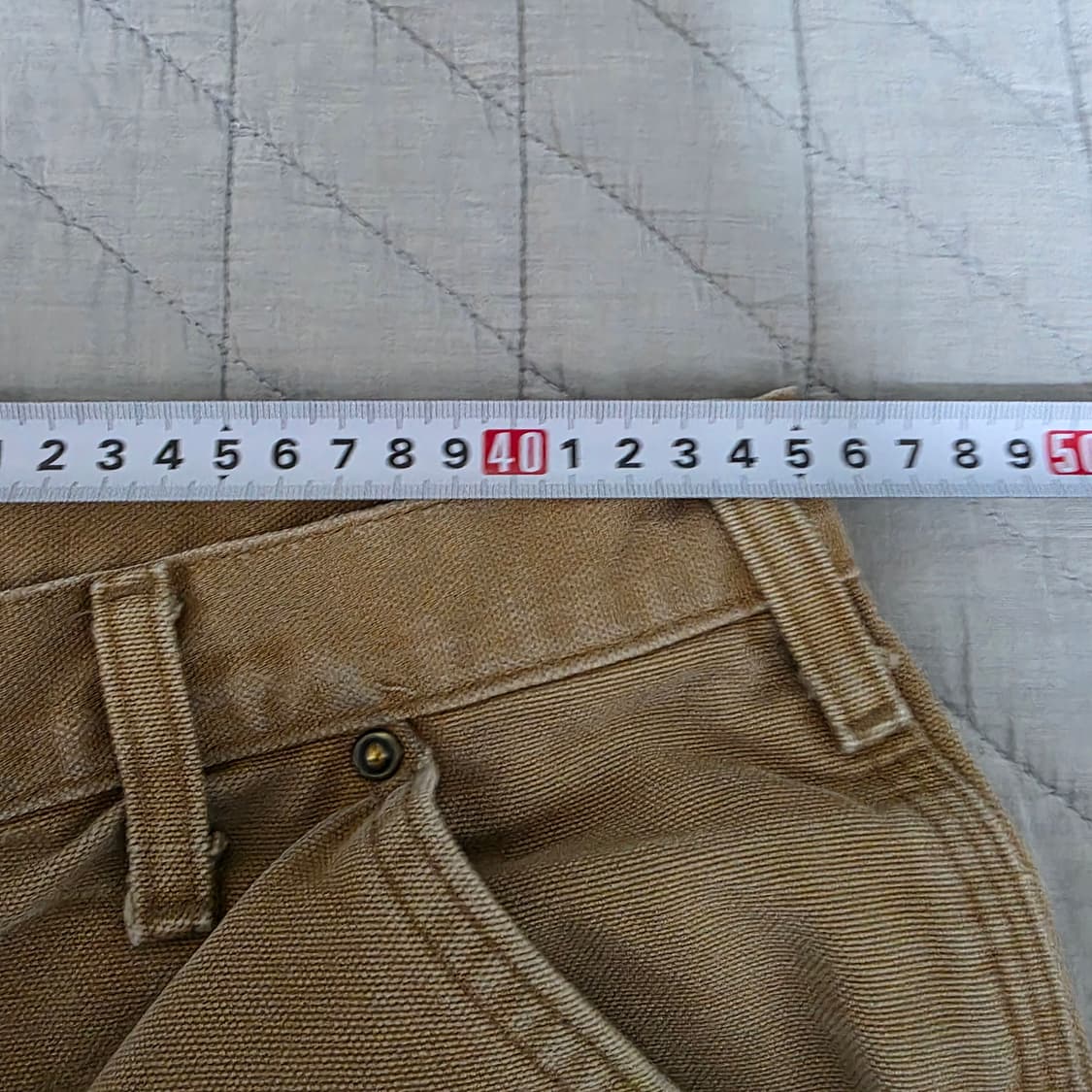 [36X32] 칼하트 더블니 B136 BRN 워크팬츠 트래쉬드 T-5 상품이미지10