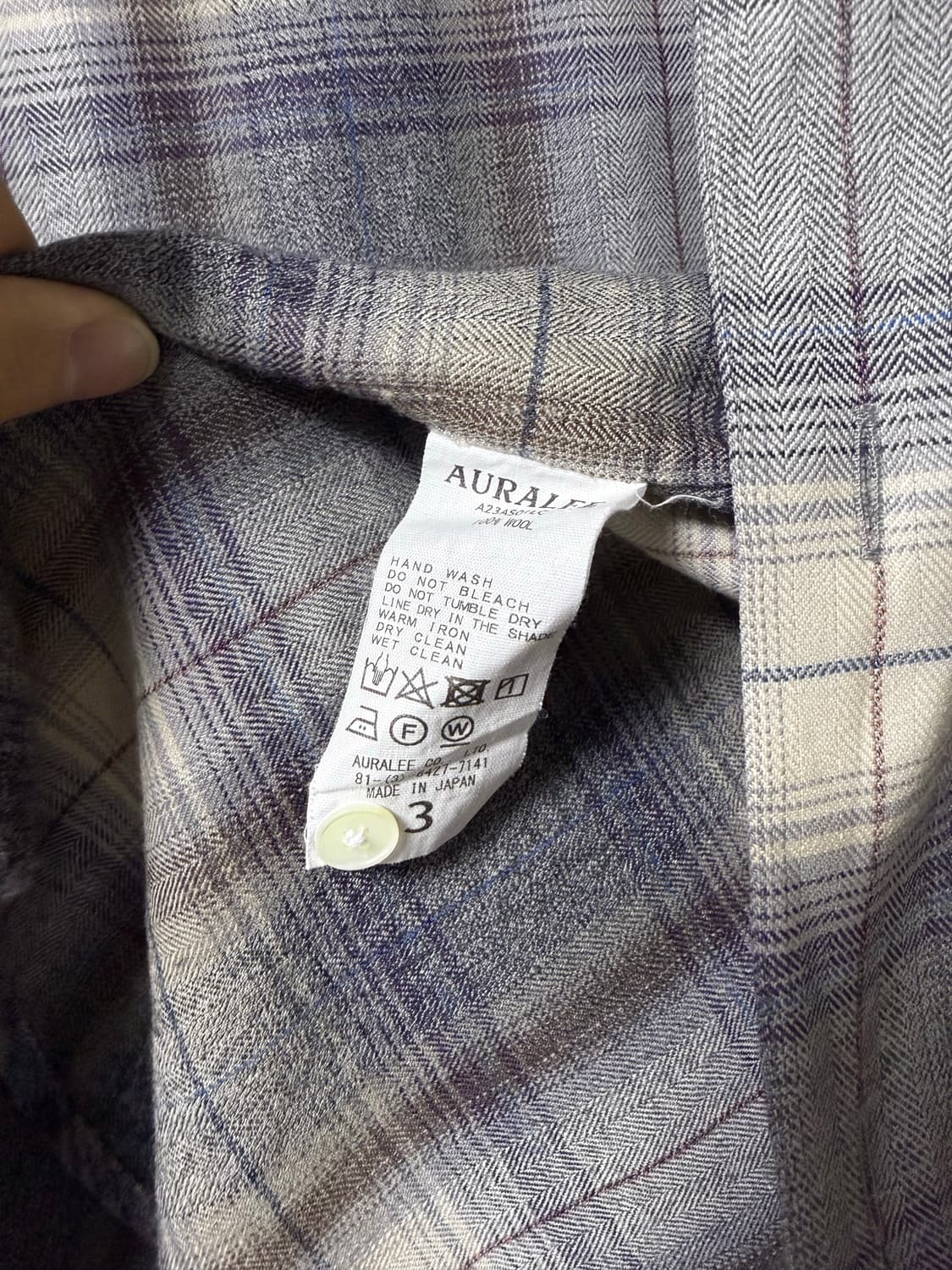 오라리 체크셔츠 23FW 그레이 (3) 상품이미지2