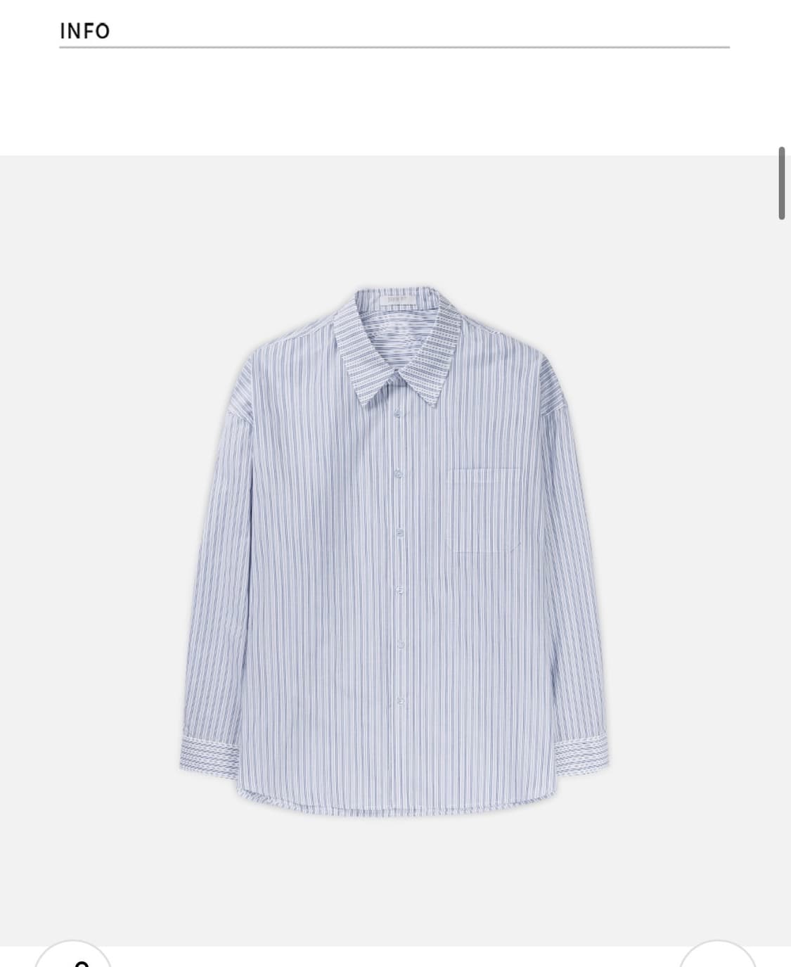 (XL) 드로우핏 라피드 스트라이프 셔츠 [SKY BLUE] 판매 상품이미지8