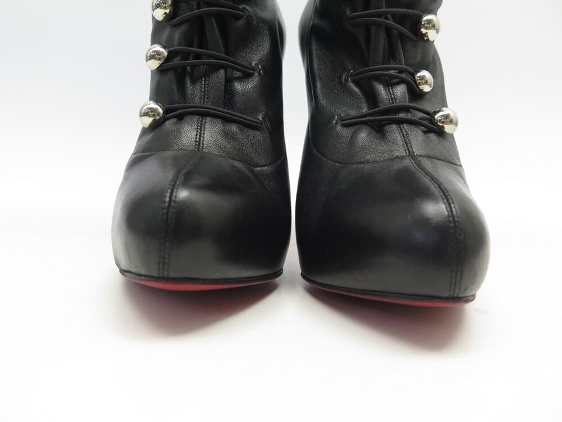 Louboutin 크리스찬 루부탱 램스킨 블랙레더 니하이부츠  상품이미지4