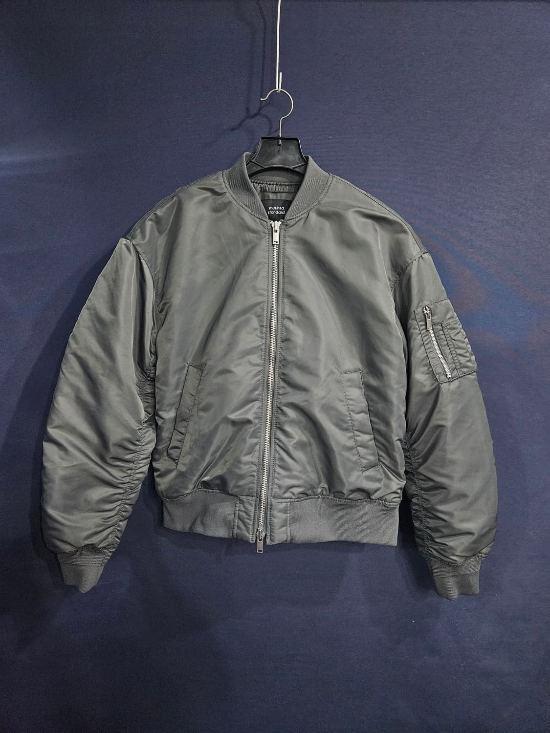 무신사스탠다드 MA-1 다크그레이 남성 오버핏95~100 항공점퍼 자켓 상품이미지1