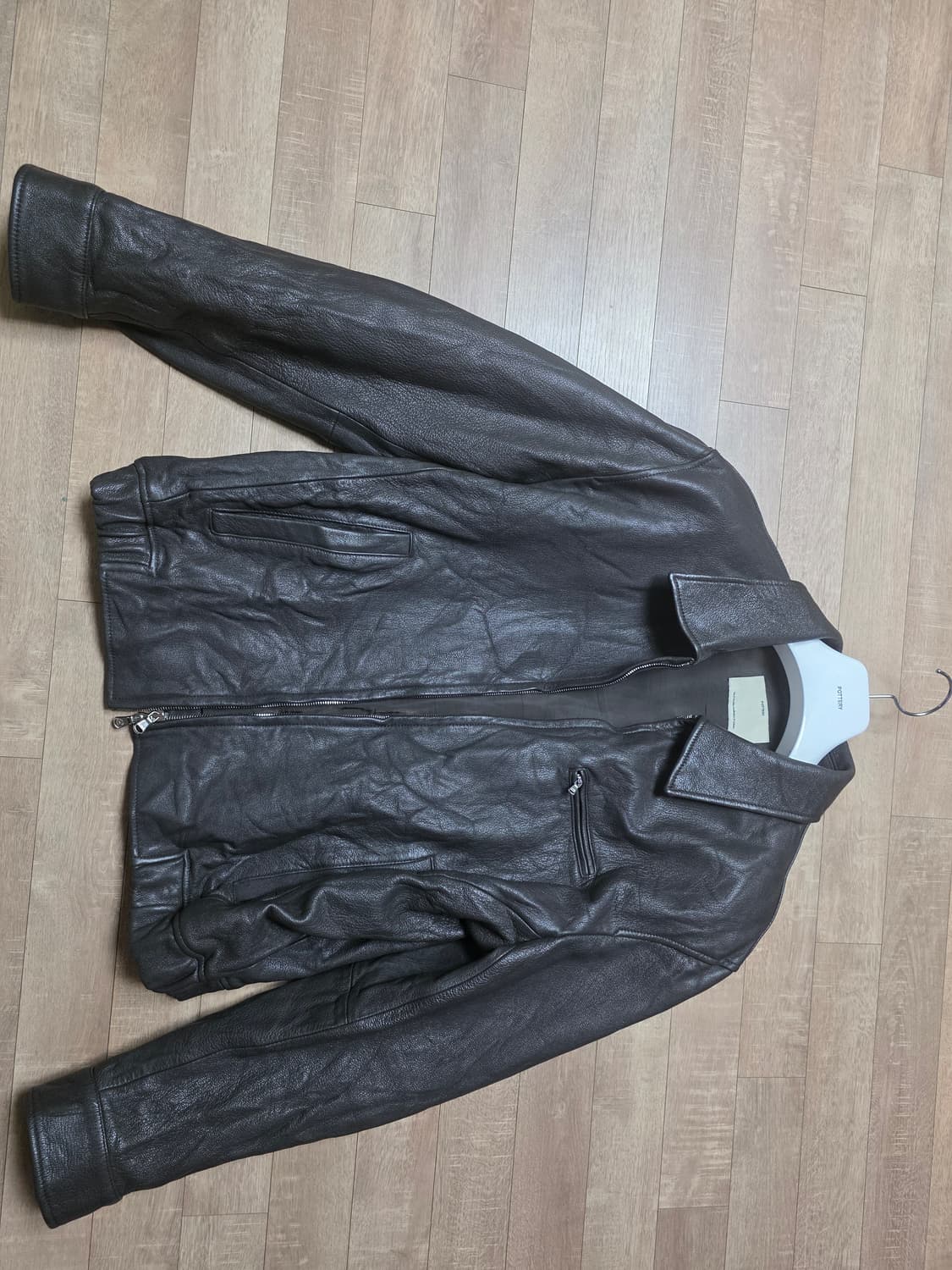 포터리 고트 레더 자켓 다크브라운 3사이즈 상품이미지2