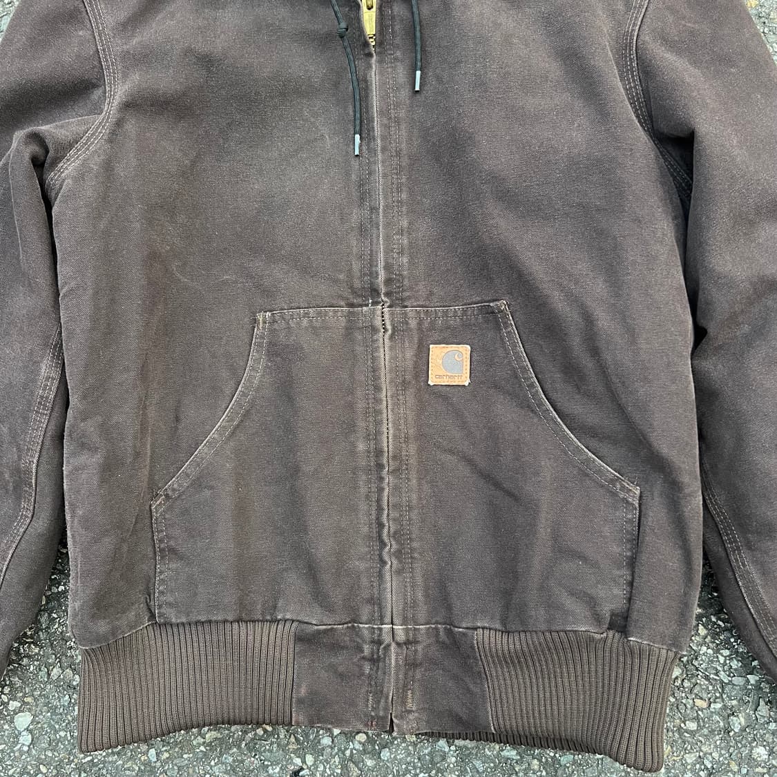 00년대 칼하트 브라운 후드집업 상품이미지2