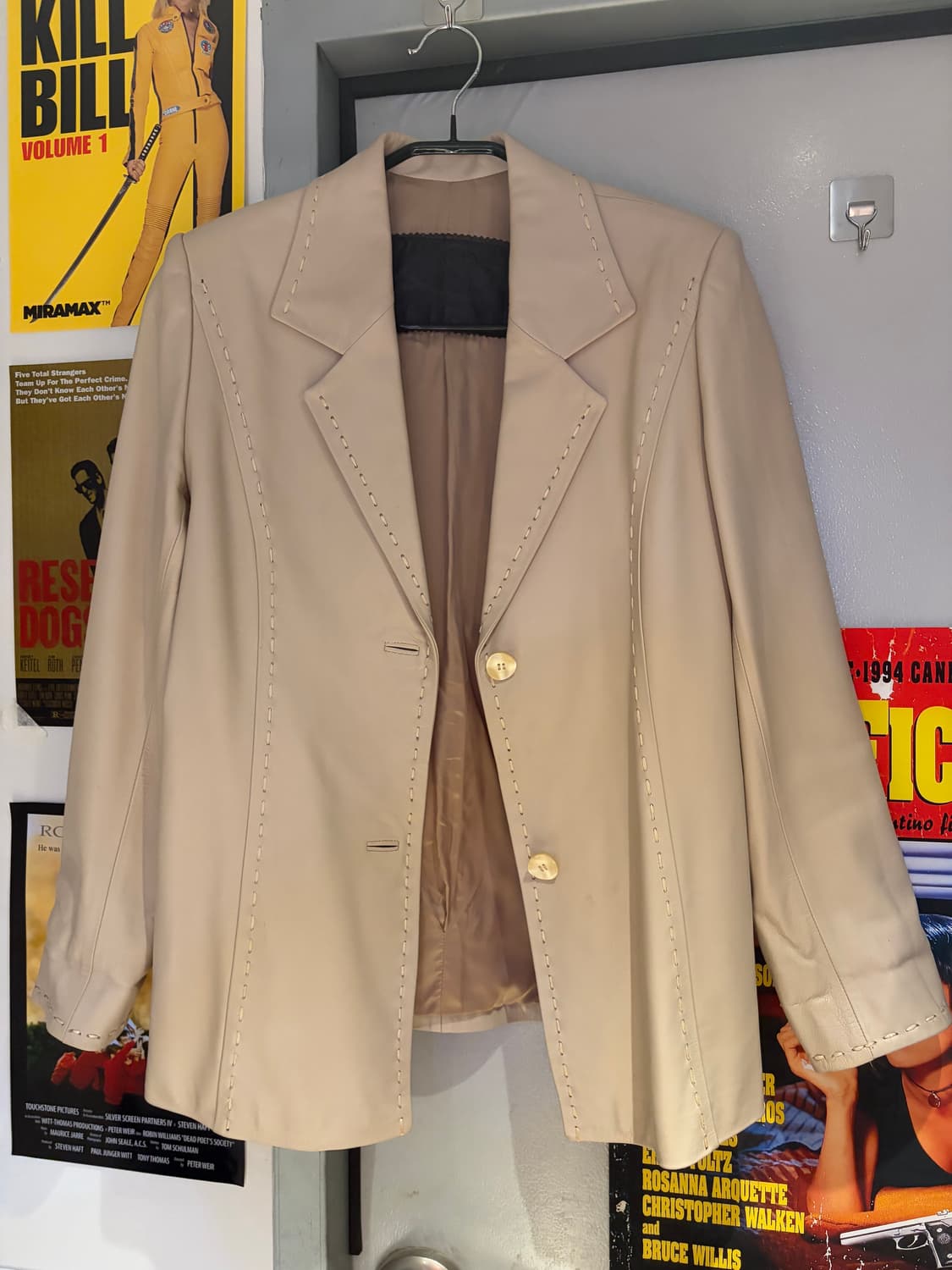 Lepanto 스티치 레더 블레이저 자켓 상품이미지2