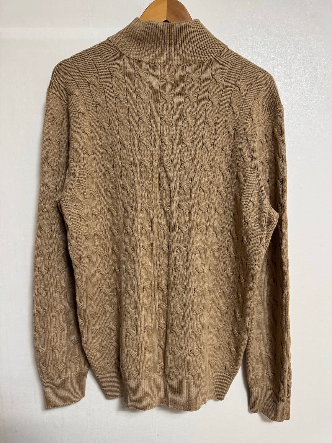 폴로 케이블 꽈배기 반집업니트 상품이미지2