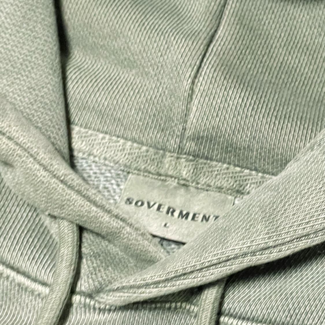 소버먼튼 980G 피그먼트 후드티 카키 상품이미지5