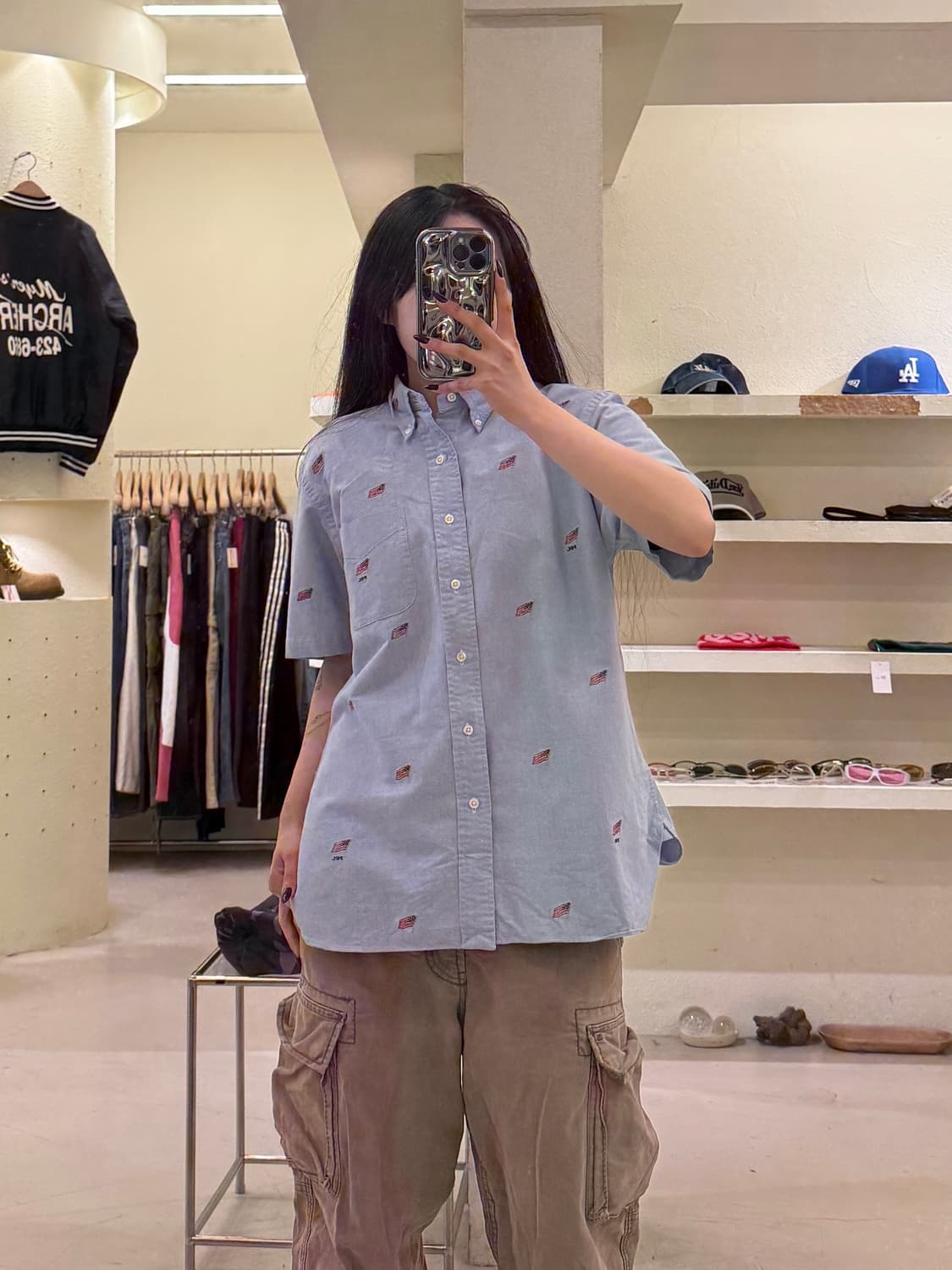 폴로 랄프로렌 성조기 패턴 반팔 셔츠 U1214 상품이미지1