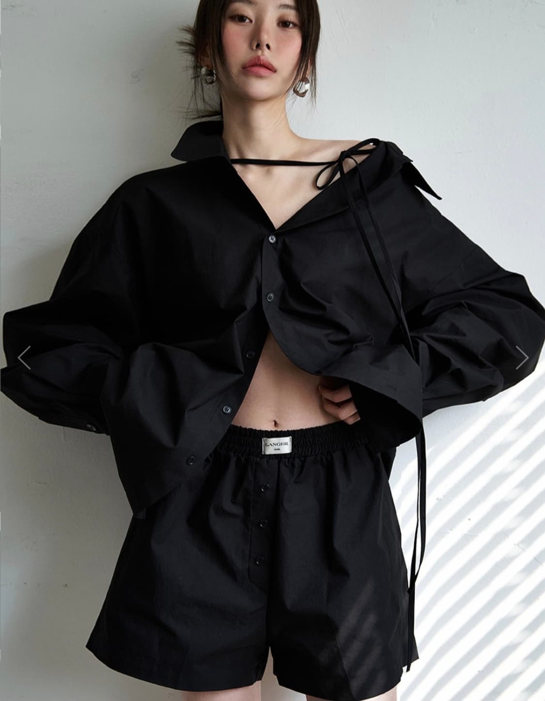 😍무배)랑거 언발셔츠 상품이미지1