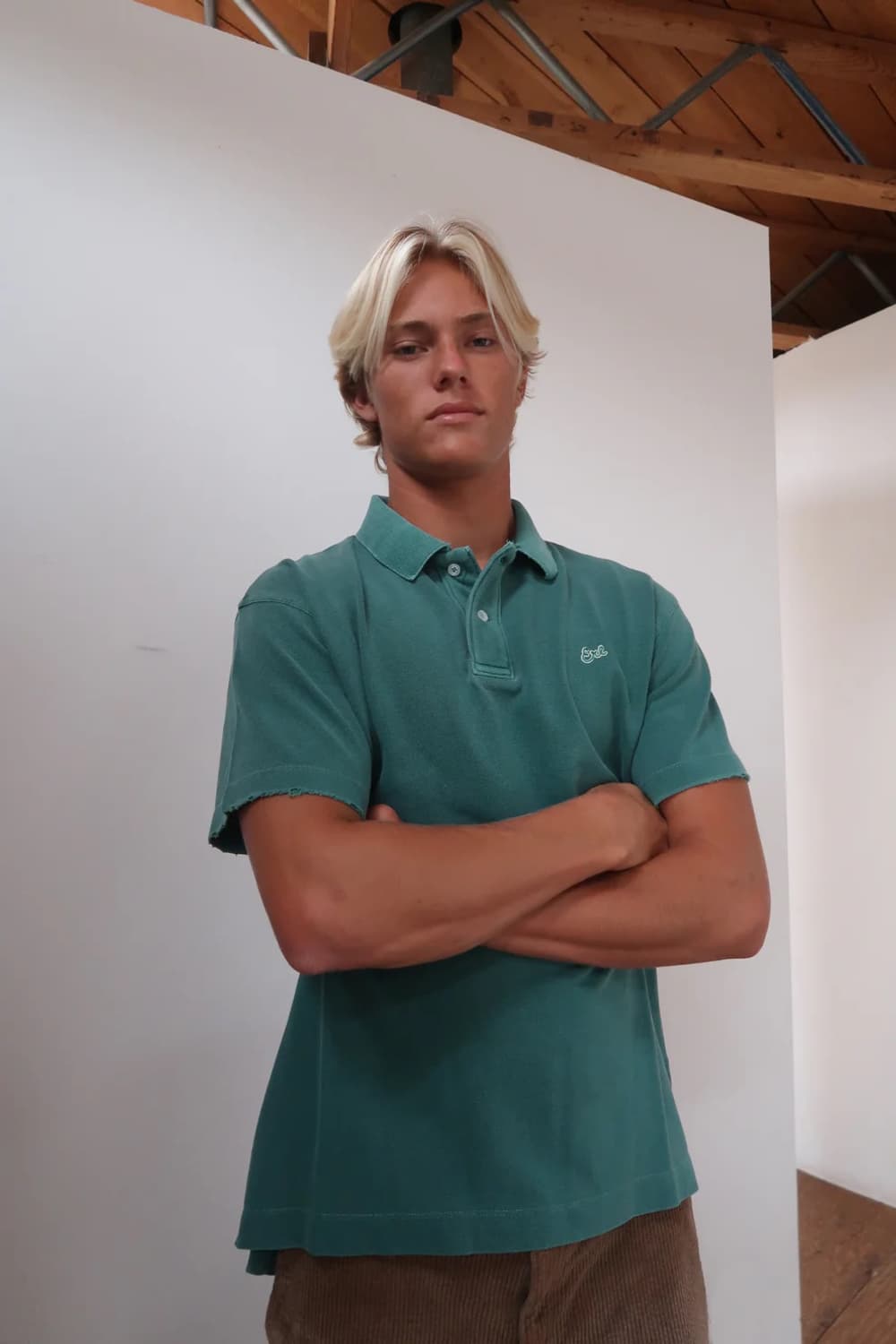 [M,L,XL]이알엘 ERL 25fw 폴로 셔츠/그린 상품이미지1