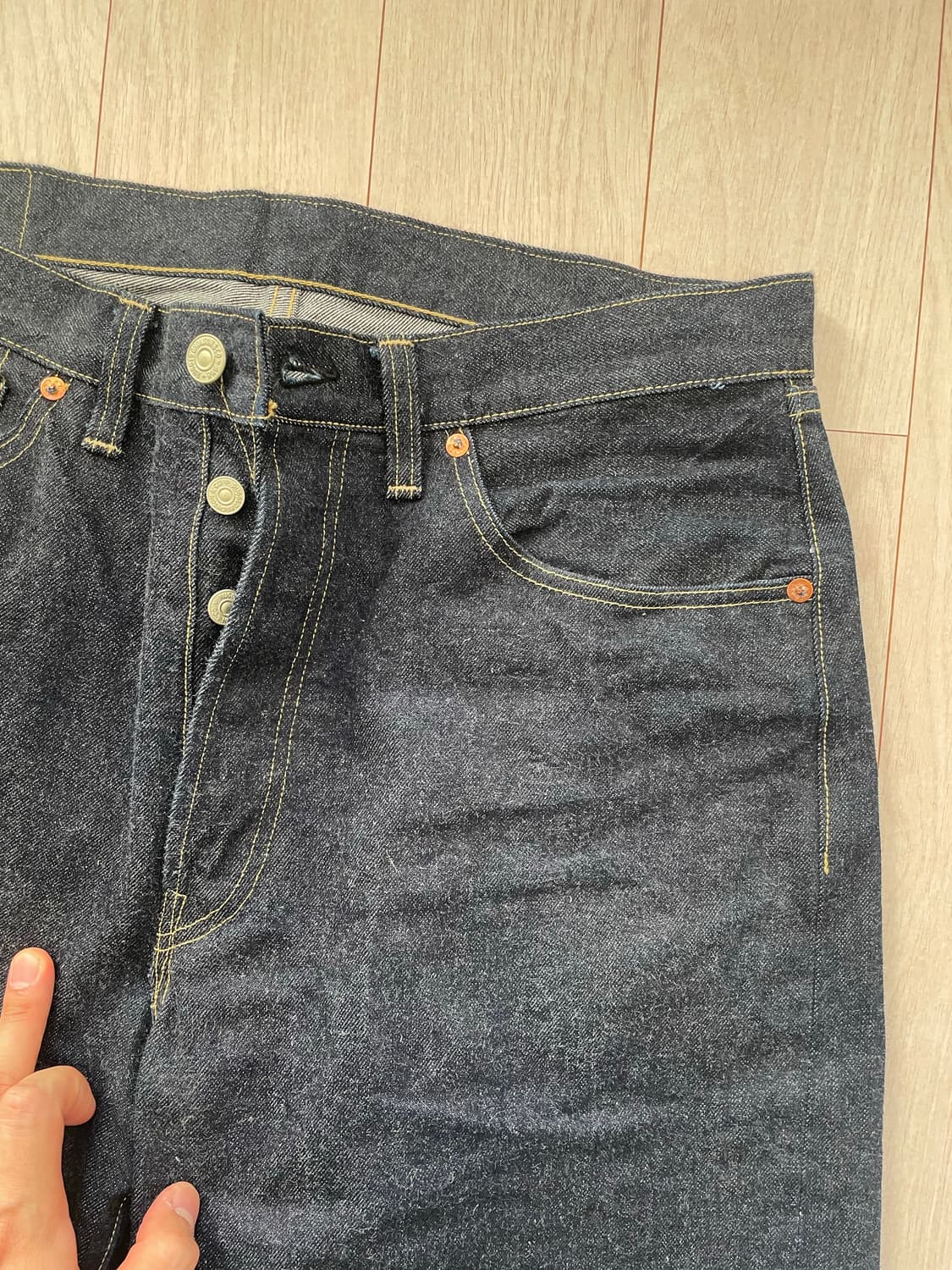 브론슨 46801XX 1946 NEX 모델 셀비지 데님 34사이즈실측32 상품이미지3