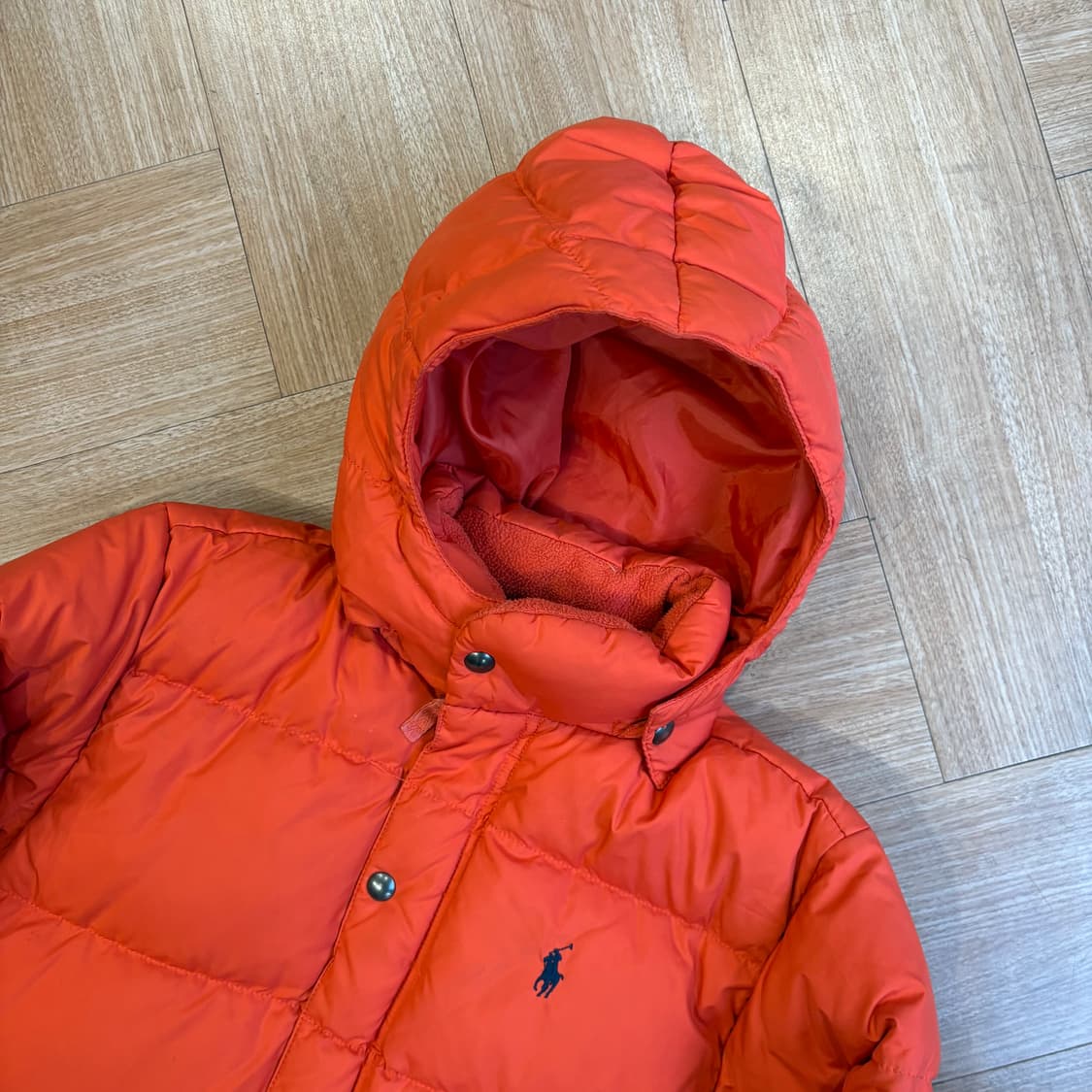 폴로 랄프로렌 오렌지 후드 덕다운 푸퍼 자켓 상품이미지2