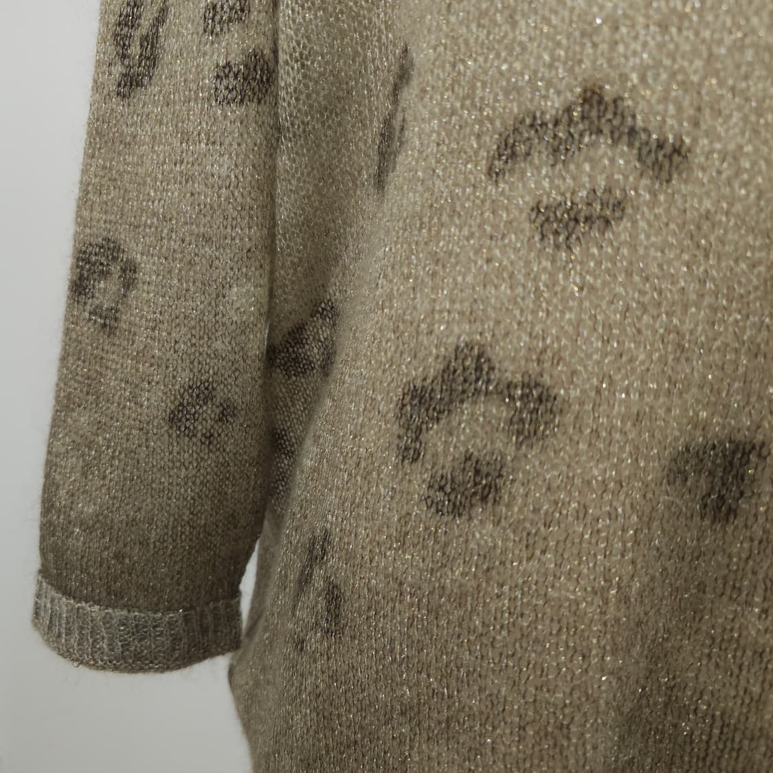 모헤어 레오파드 골드펄 하이넥 니트 상품이미지7