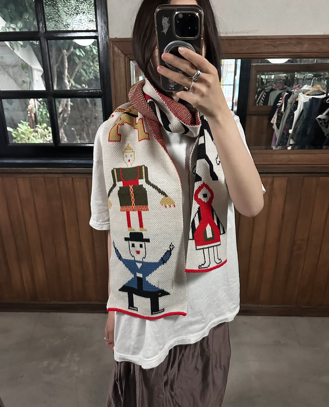VIVIENNE WESTWOOD graphic wool muffler 상품이미지1