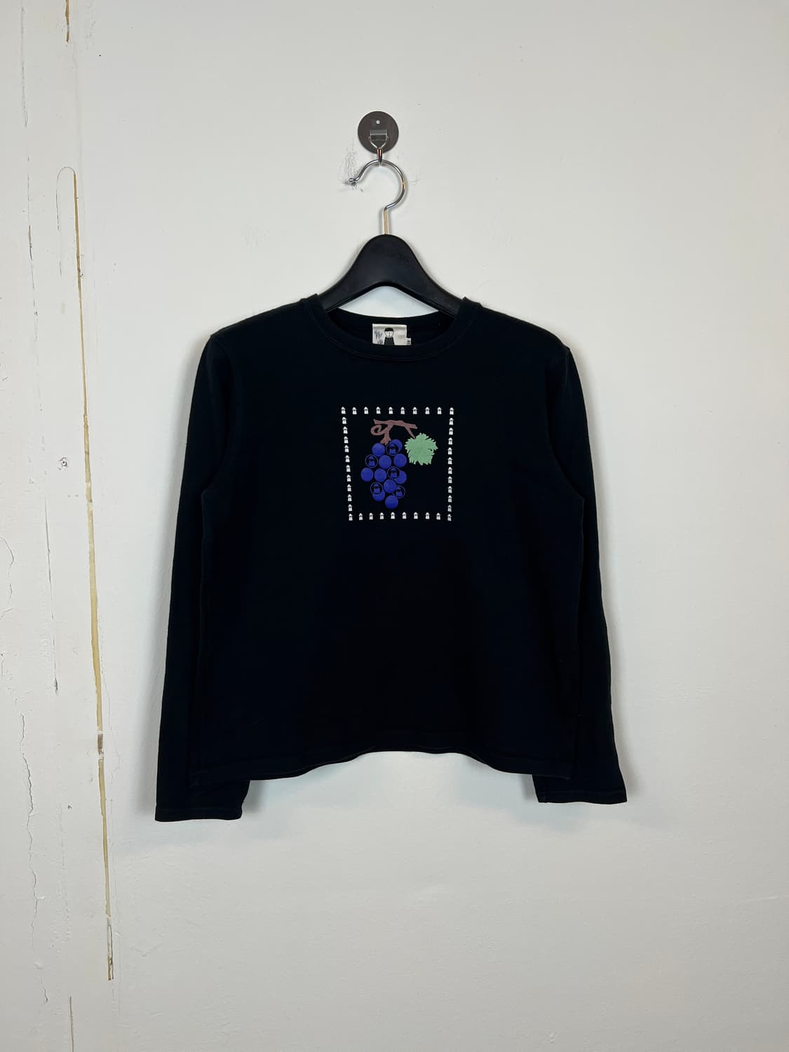 T118 피코네 블랙 프린팅 긴팔티셔츠 38 상품이미지1