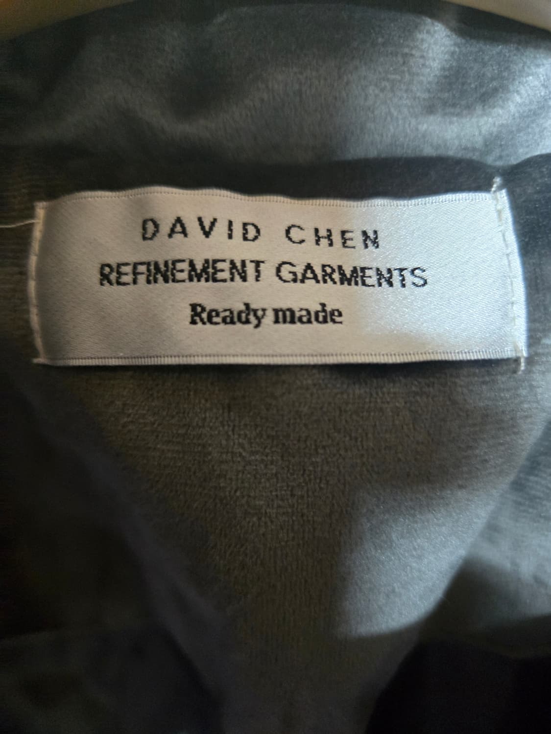 DAVID CHEN 데이비드 첸 벨벳 패딩 회색 상품이미지9