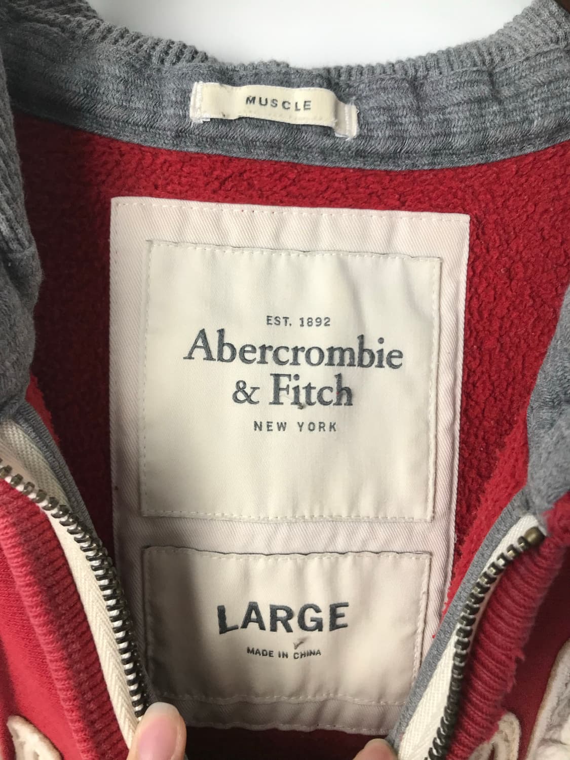 아베크롬비 y2k 와투케 버건디 후드집업 상품이미지6