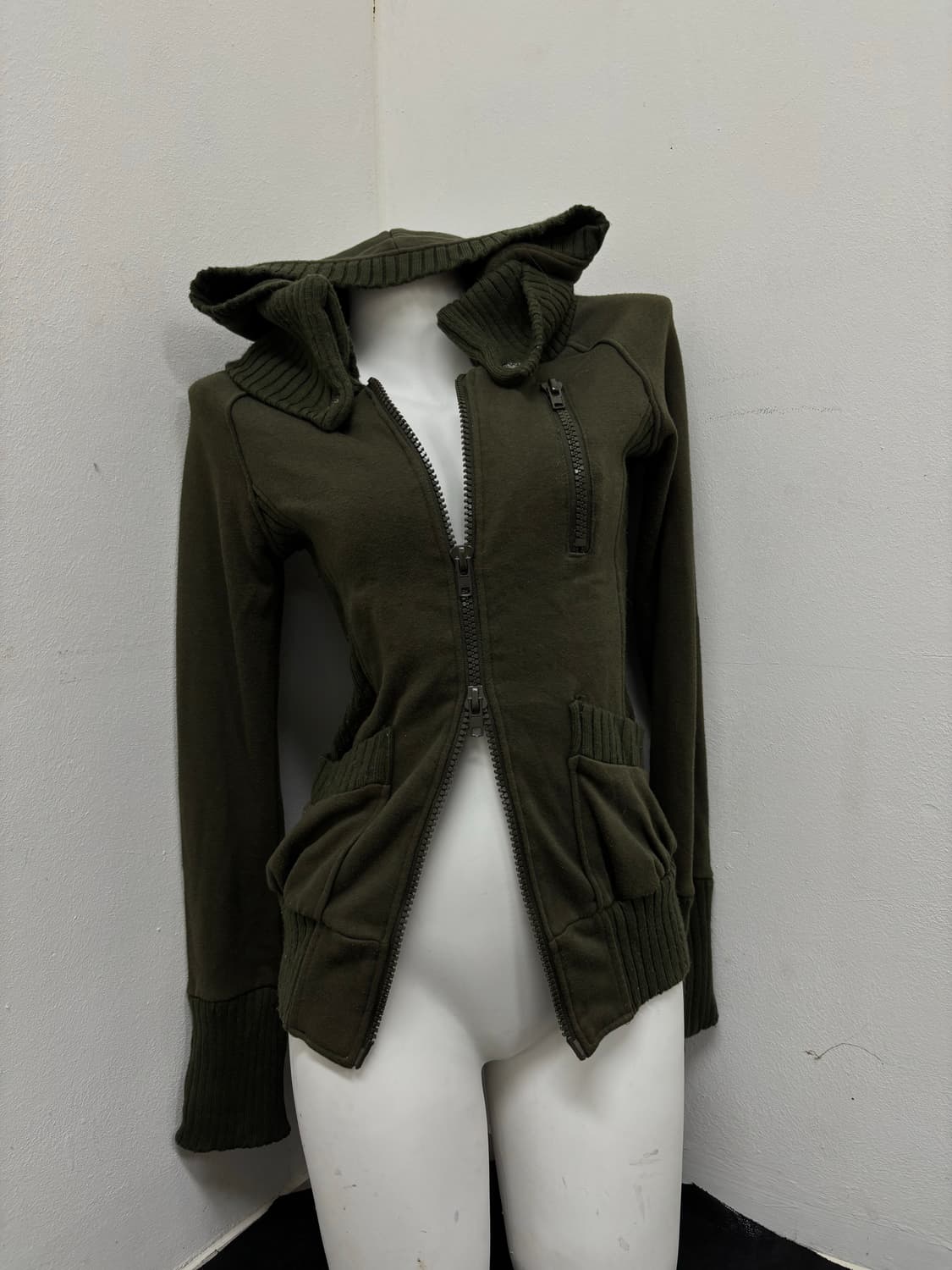 “Vintage” 00’s Y2K Design Khaki Hooded 2 상품이미지10