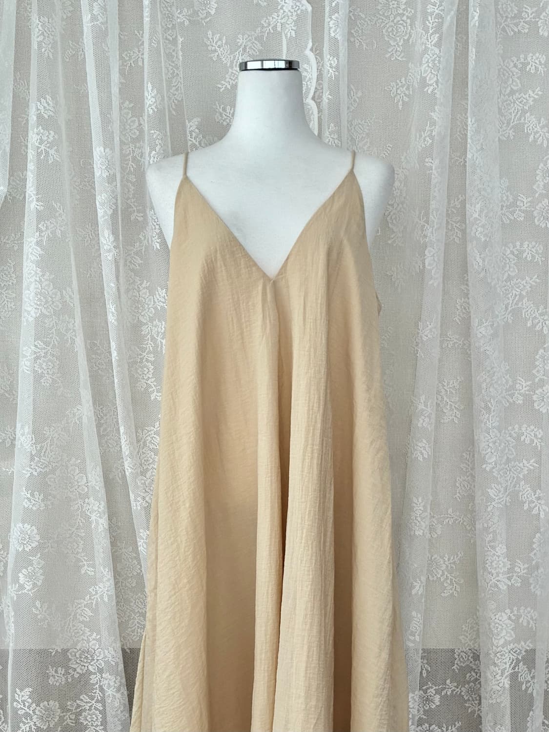 42) 새상품 코스 COS 볼류미너스 맥시 드레스 베이지 상품이미지4