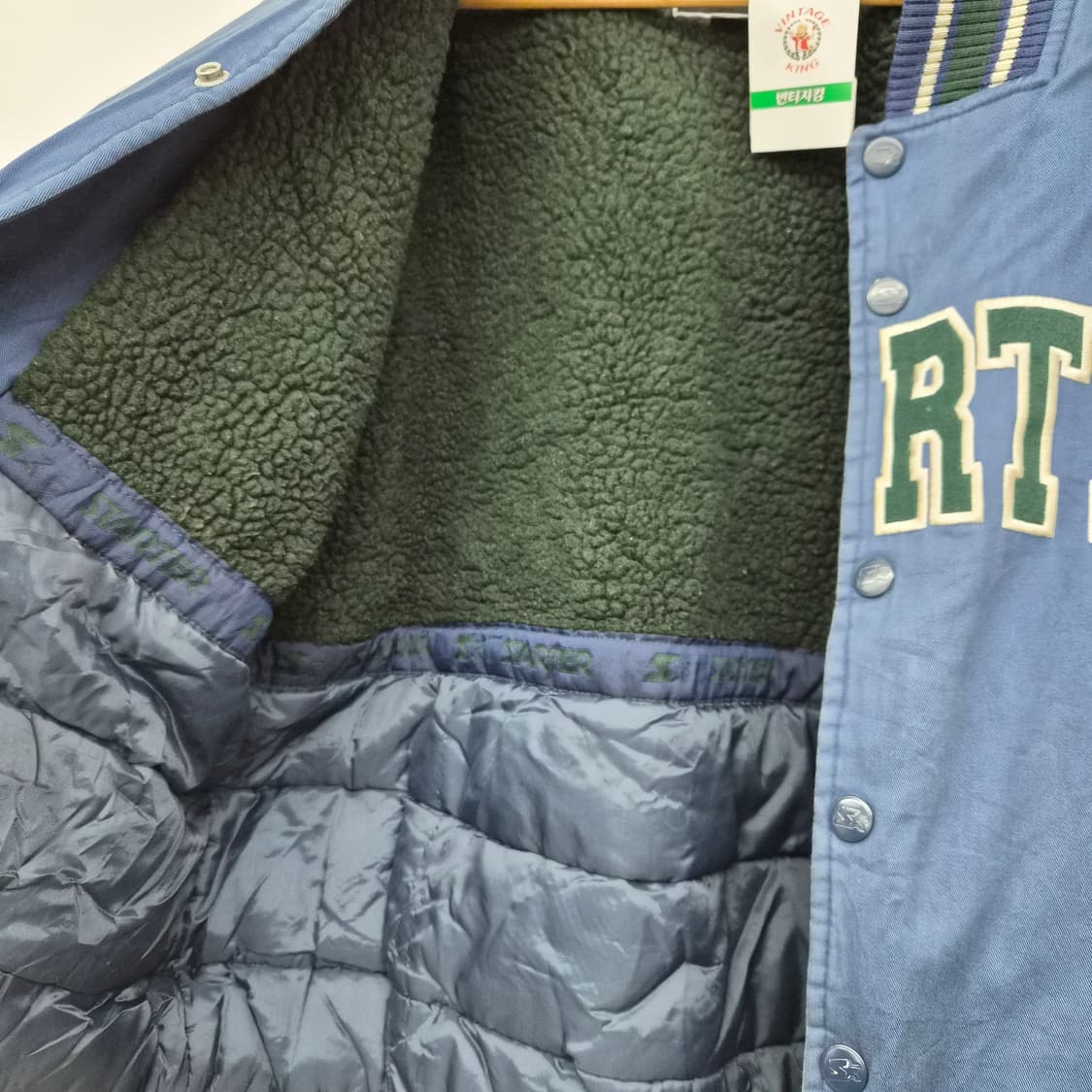 스타터 블루 바시티 자켓 점퍼 남녀공용 M 상품이미지4