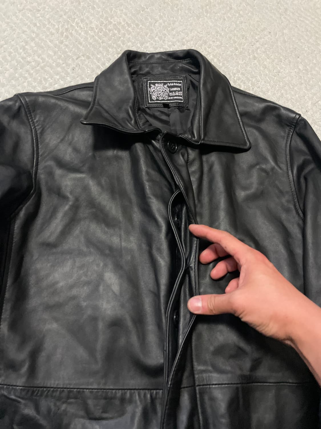 웨스턴 무드 램스킨 양가죽 레더 카 코트 상품이미지6