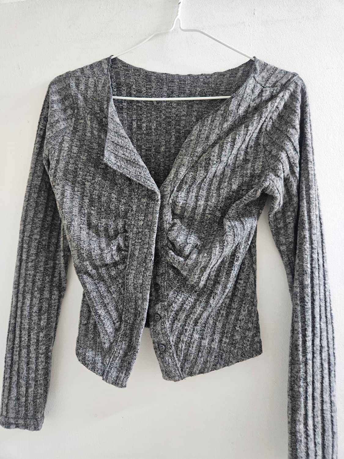 니어웨이 셔링가디건 그레이 상품이미지1