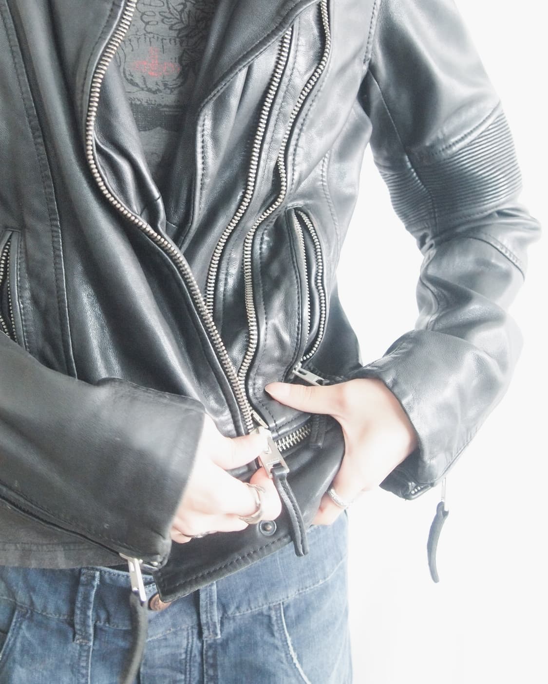 올세인츠 uk 지퍼크롭 라이더자켓 상품이미지2